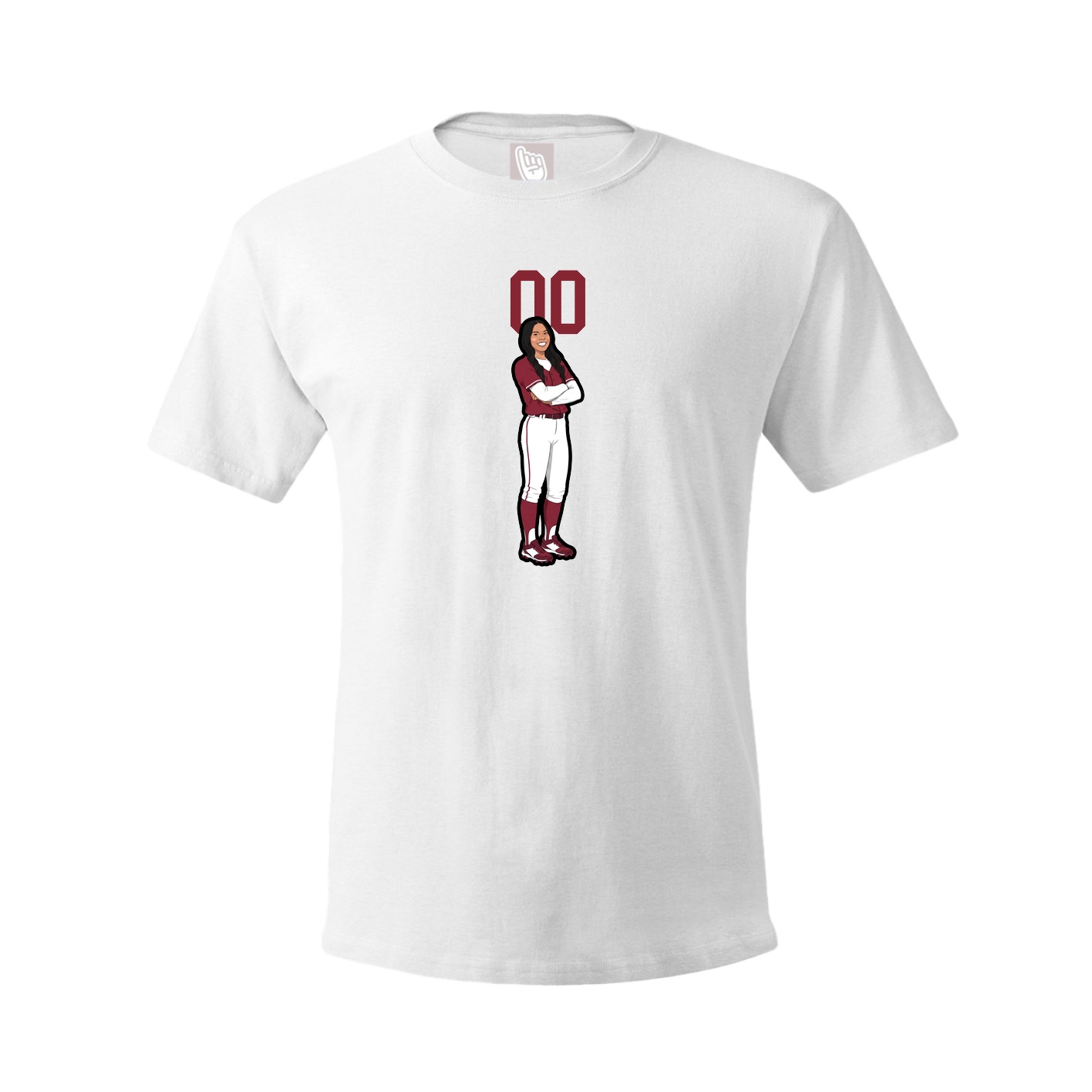 Tee — Number Top in White
