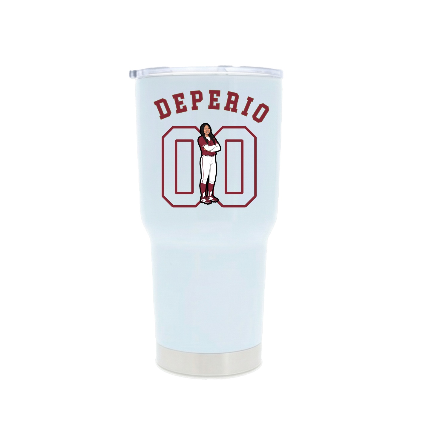 30oz Stainless Steel Tumbler — Shirsey Arch in White