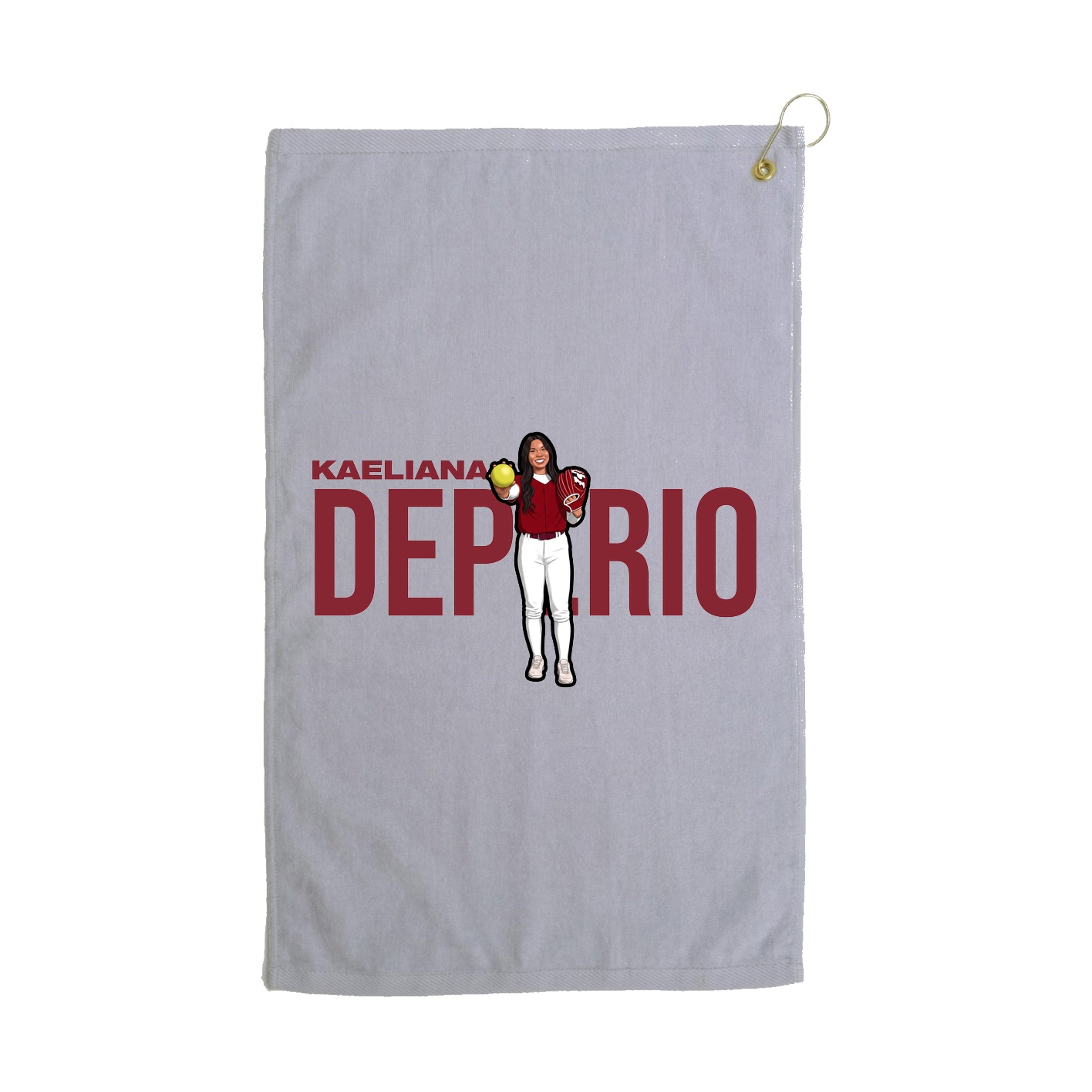 Golf Towel — Player Name in Grey