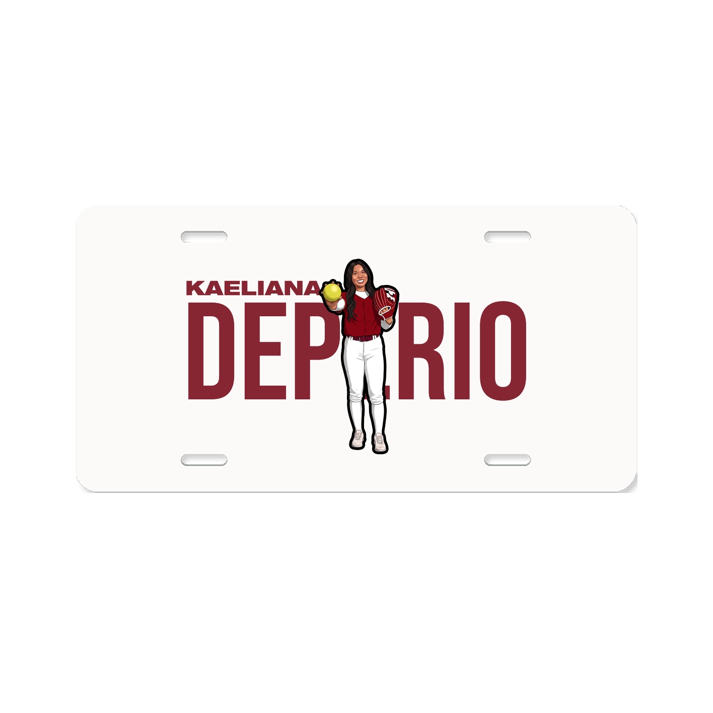 License Plate — Player Name in Classic