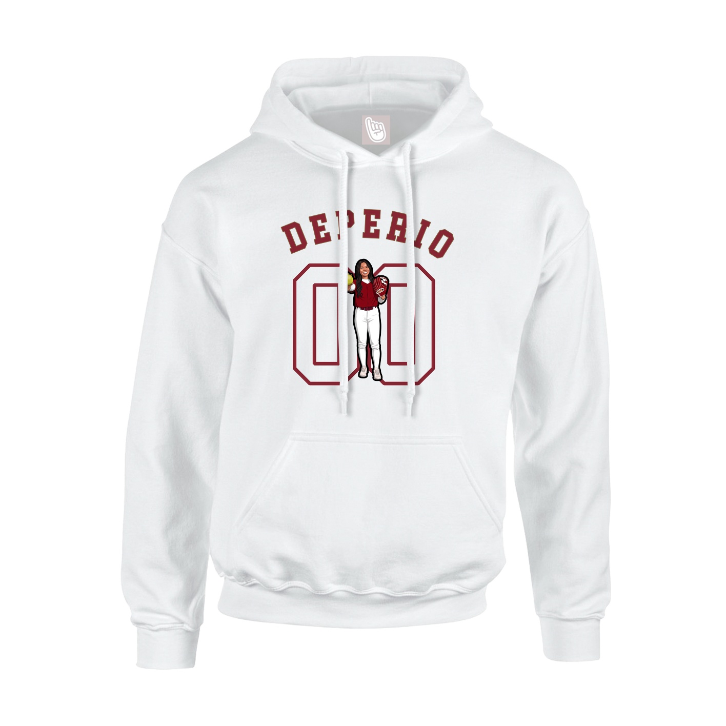 Youth Hoodie — Shirsey Arch in White