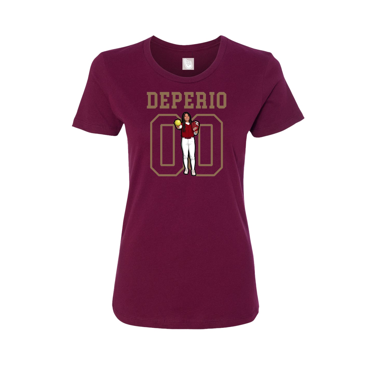 Fitted Women's Tee — Shirsey in Maroon