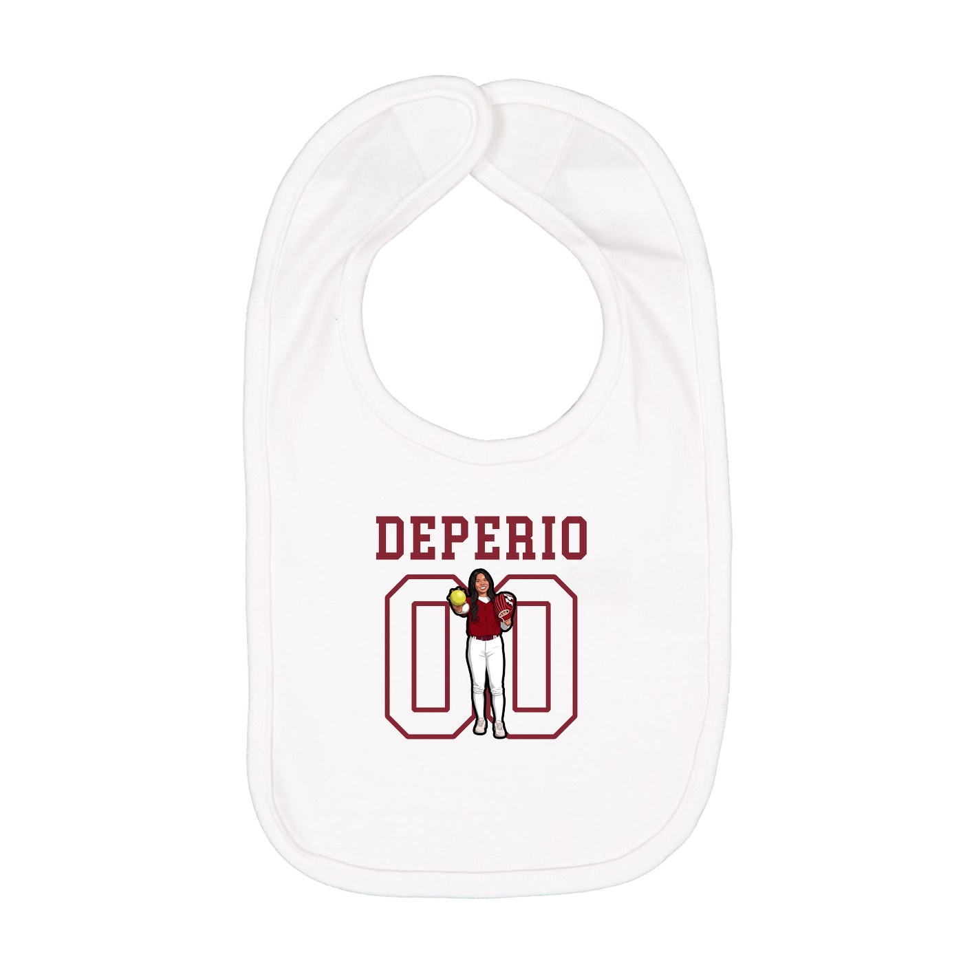 Infant Bib — Shirsey in White
