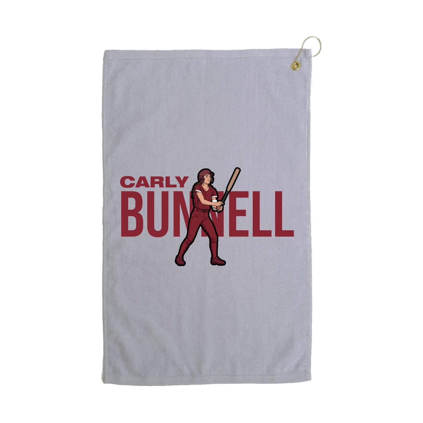 Golf Towel — Player Name in Grey