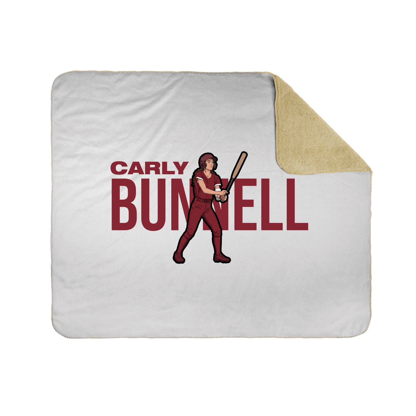 Throw Blanket — Player Name in White