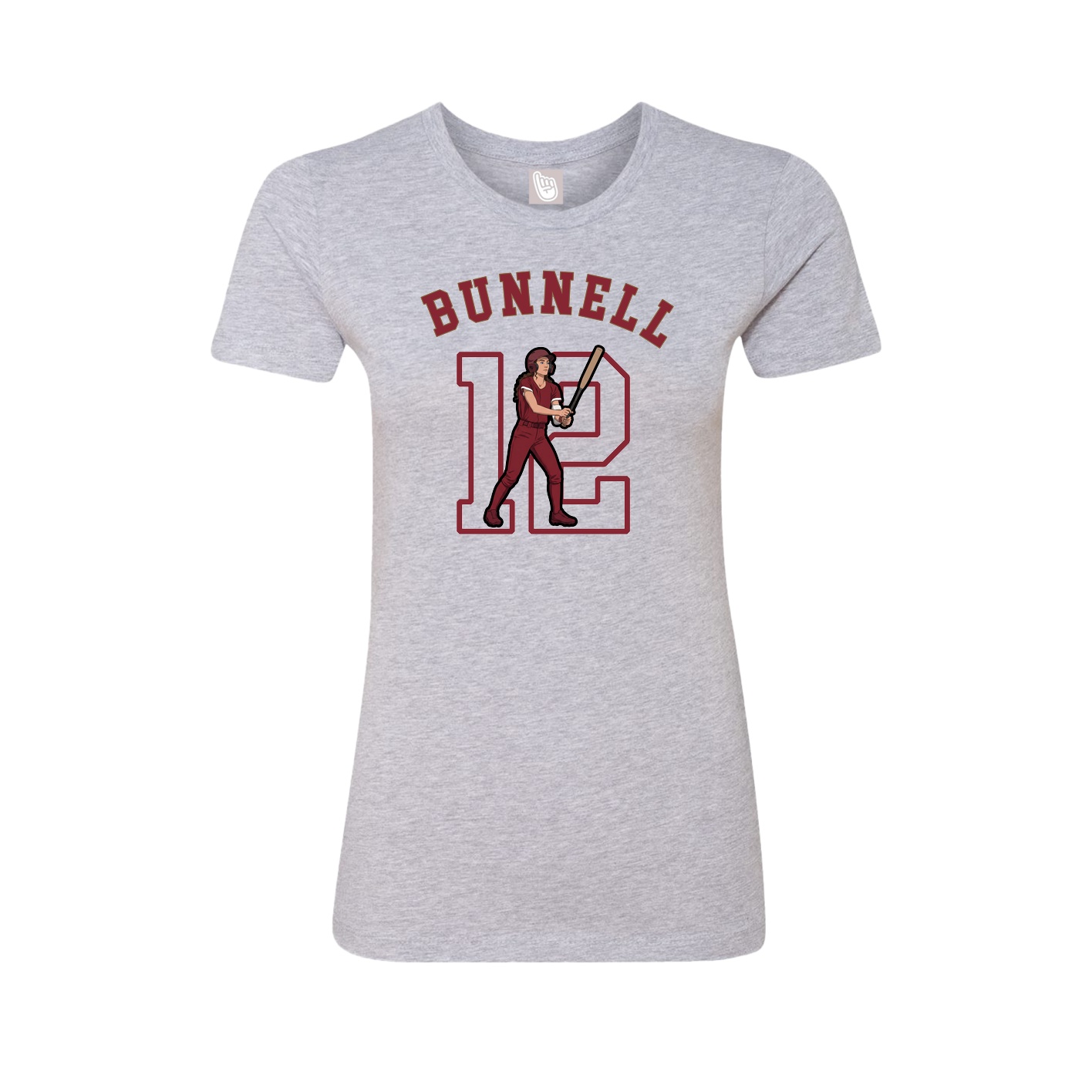 Fitted Women's Tee — Shirsey Arch in Grey