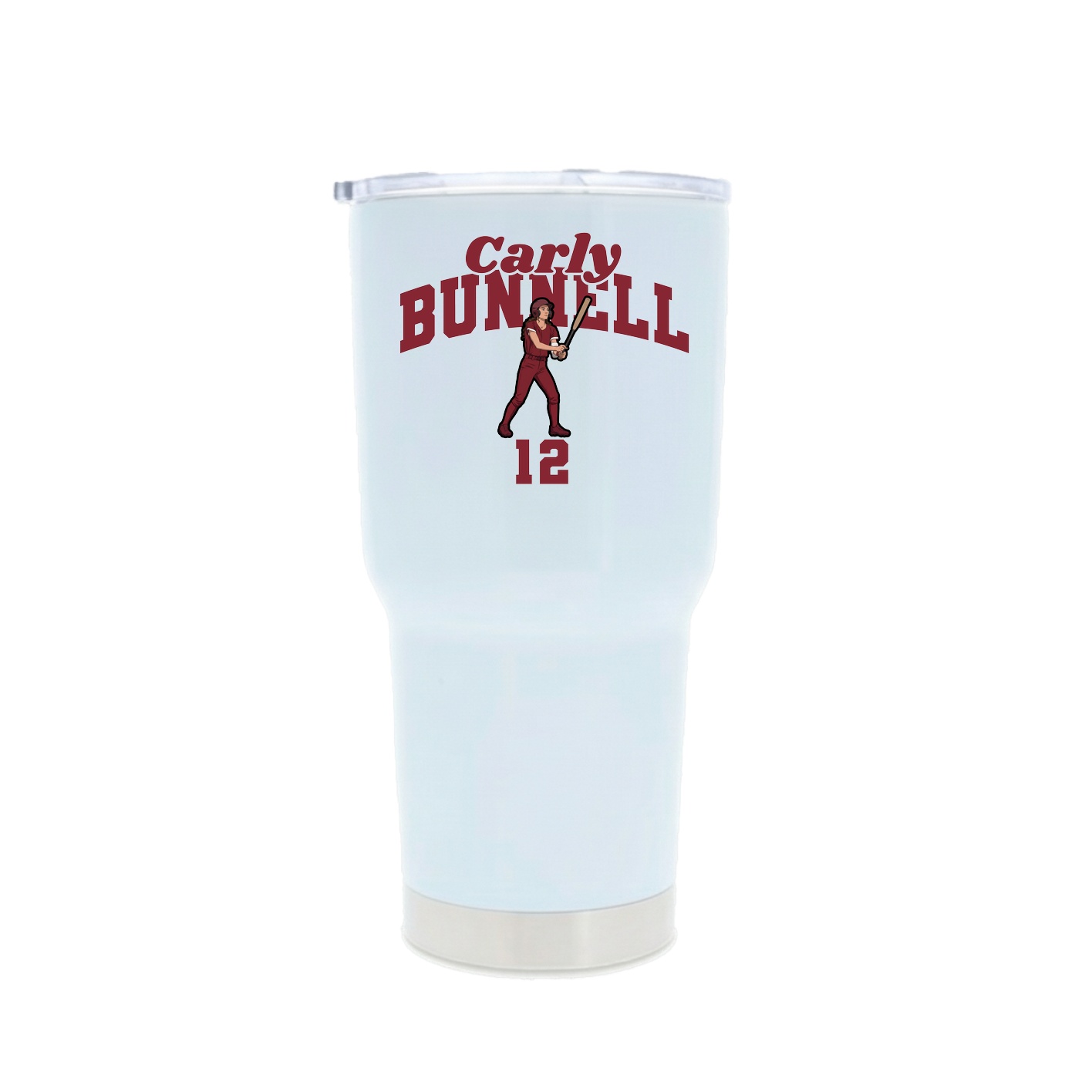 30oz Stainless Steel Tumbler — Signature Arch in White