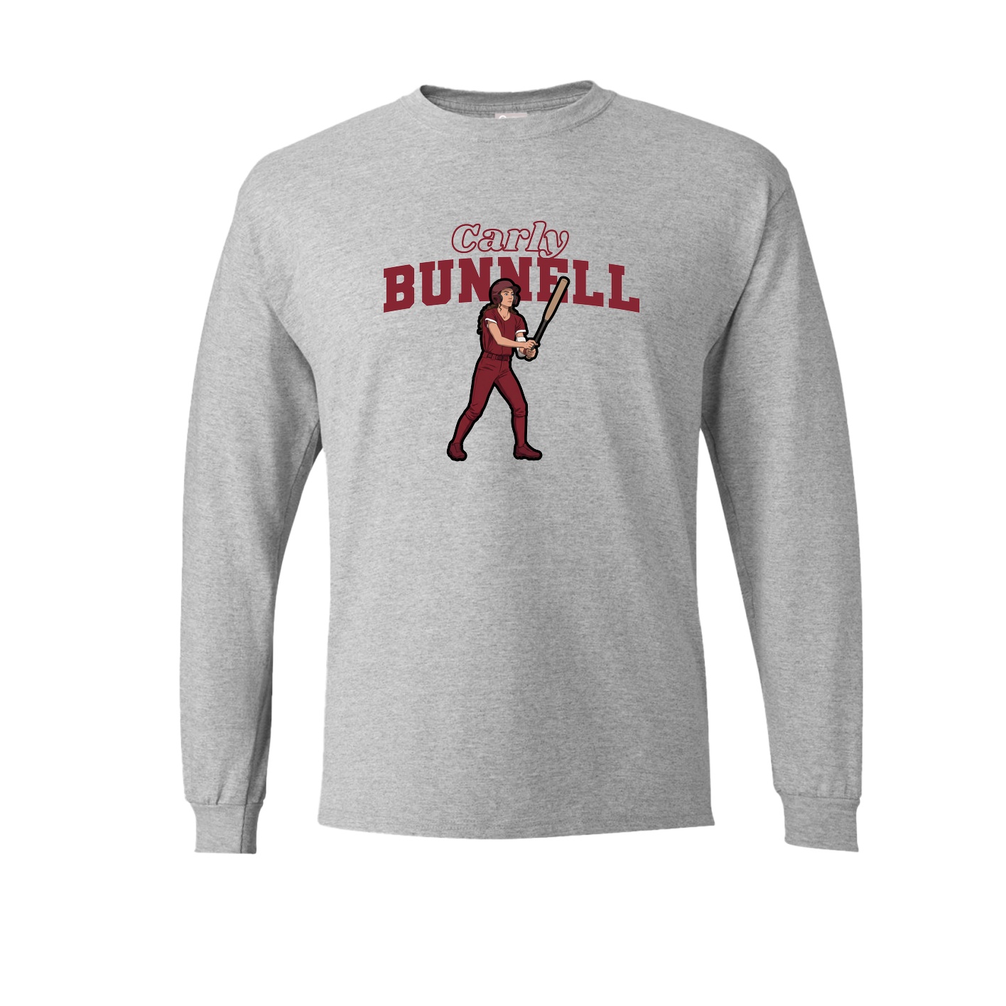 Long Sleeve Tee — Name Arch in Grey