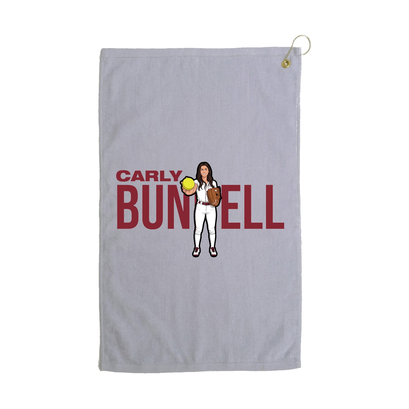 Golf Towel — Player Name in Grey