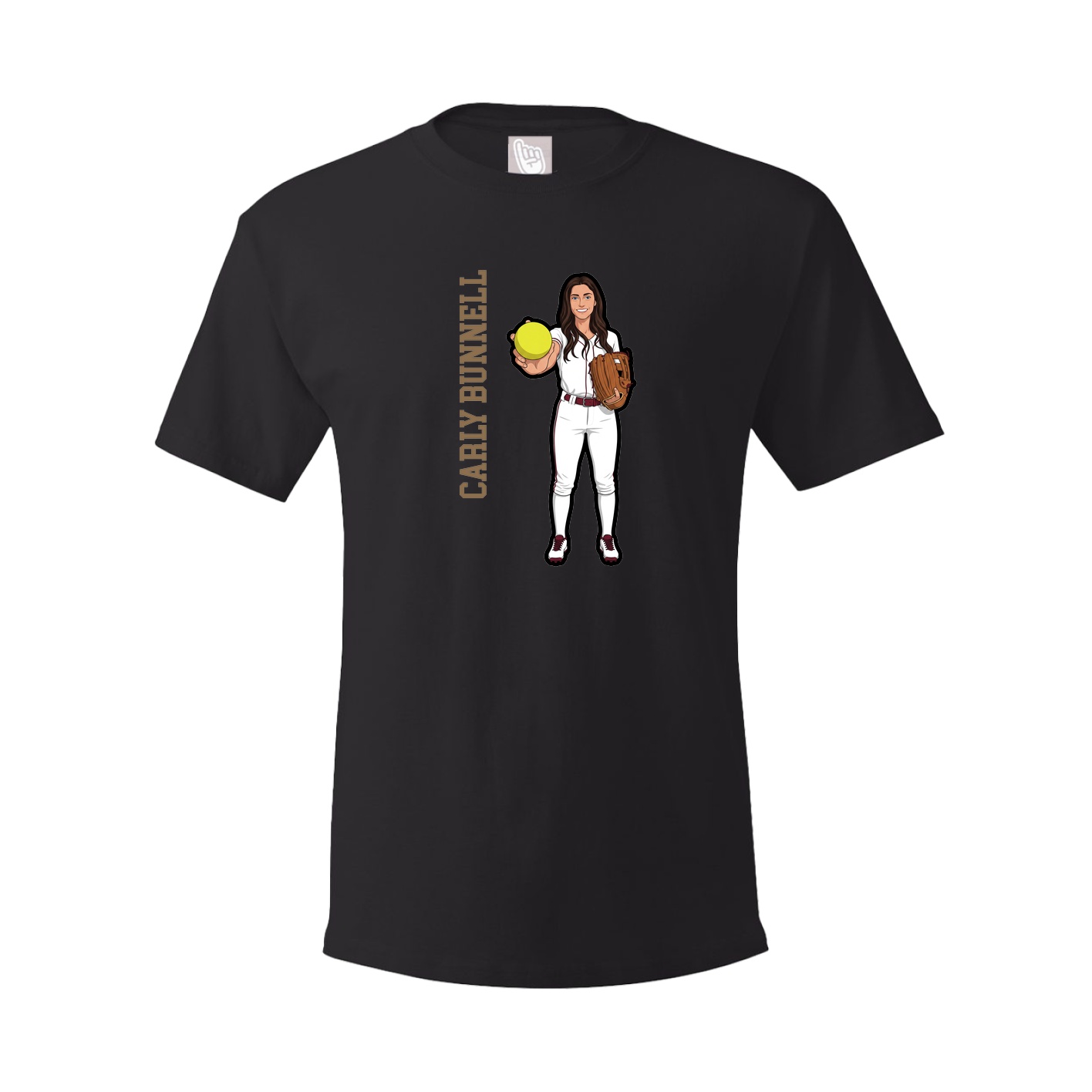 Tee — Name Vertical in Black