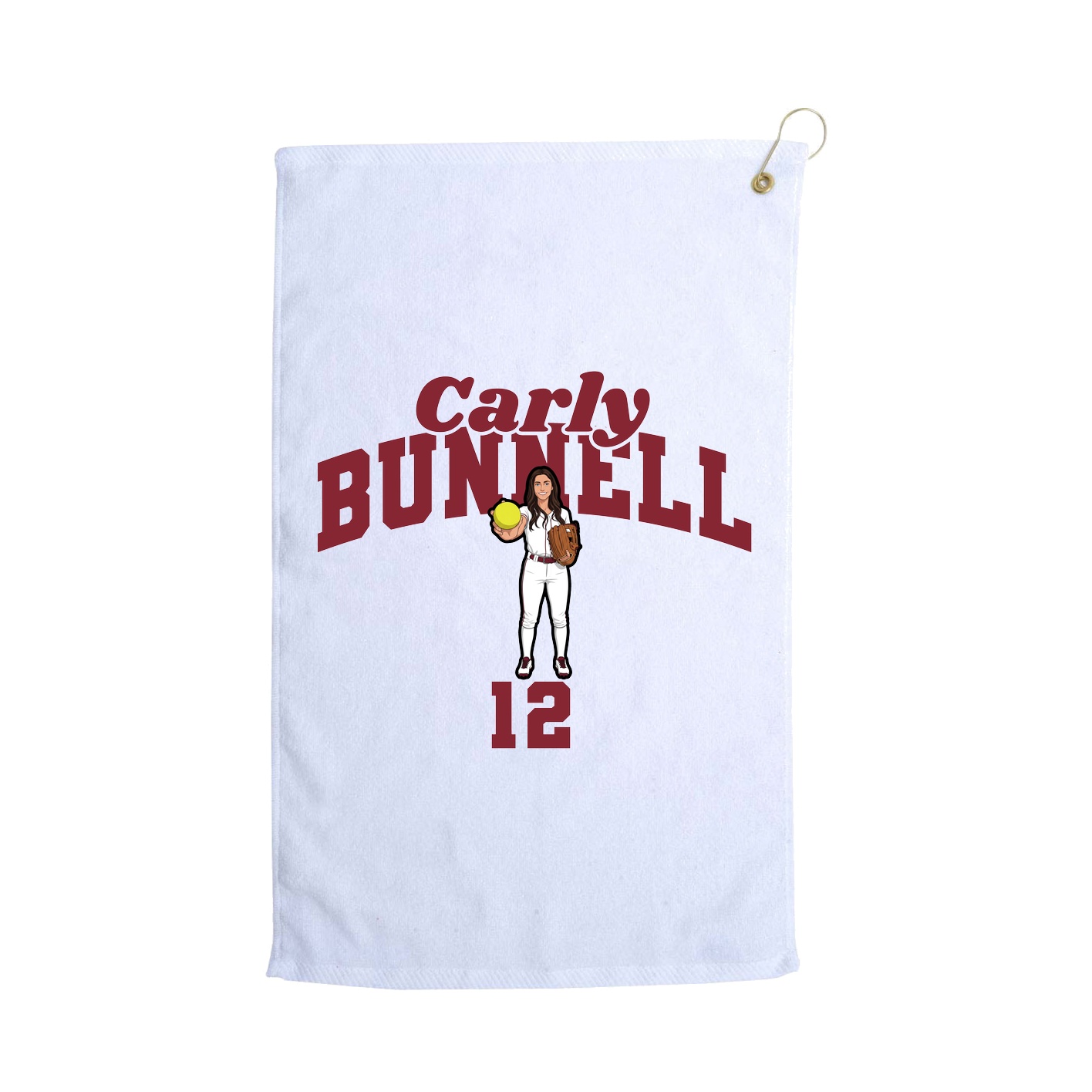 Golf Towel — Signature Arch in White
