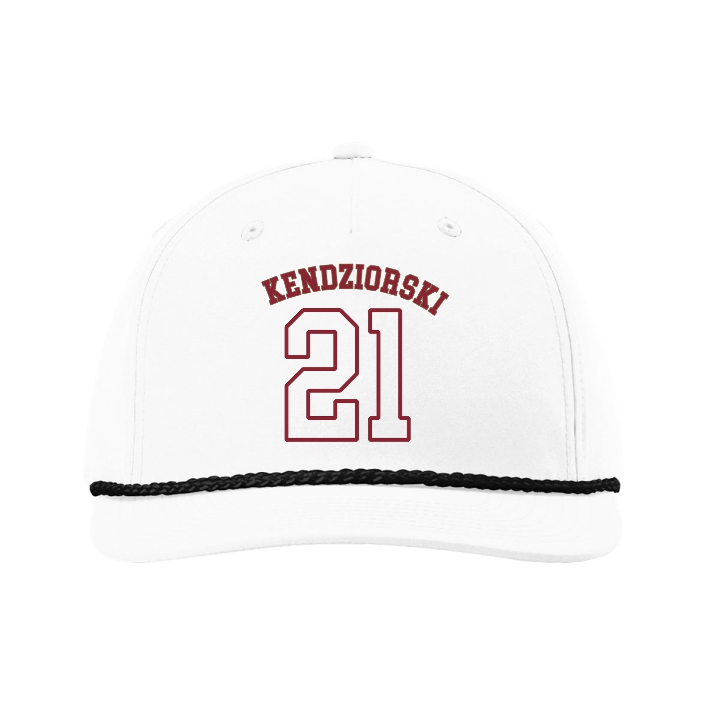 Five-Panel Classic Rope Cap — Shirsey Arch in White