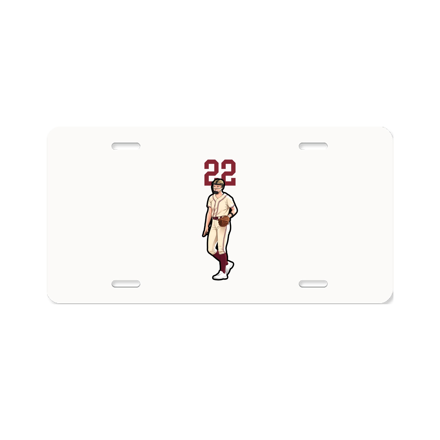 License Plate — Number Top in Classic