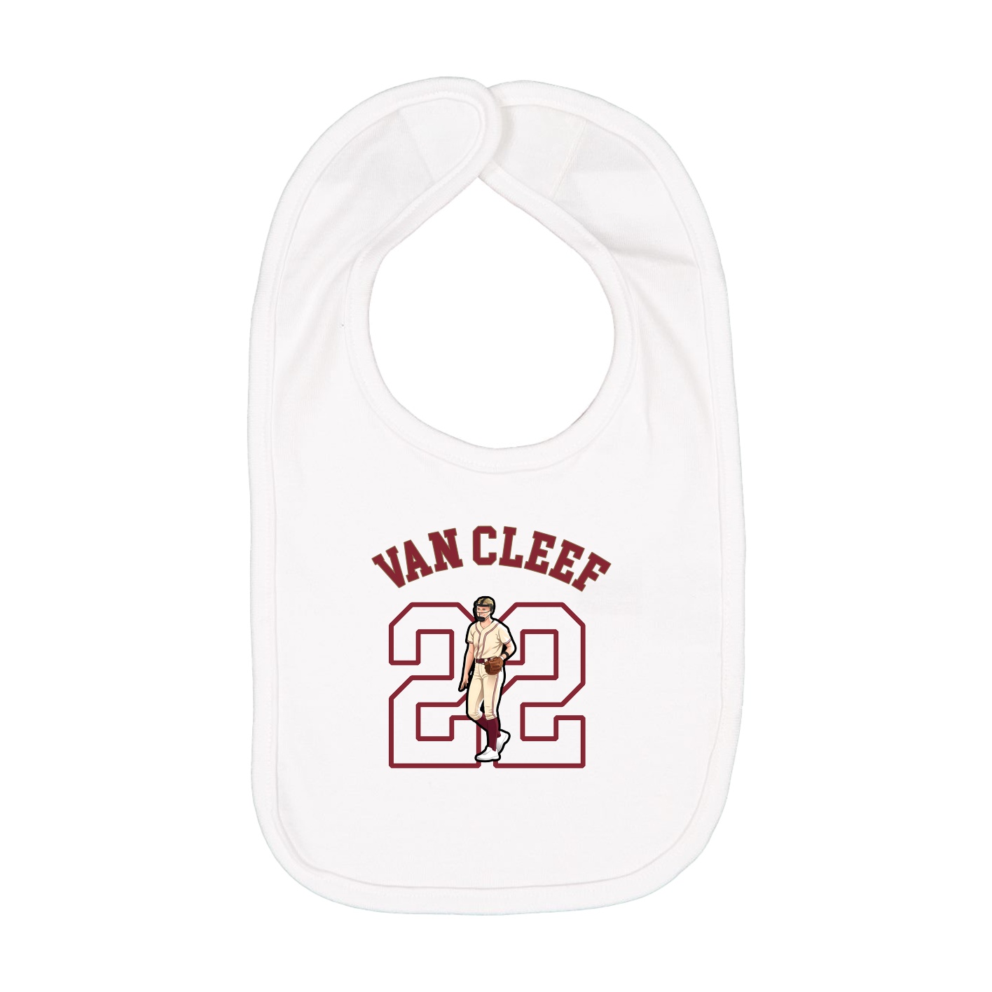 Infant Bib — Shirsey Arch in White
