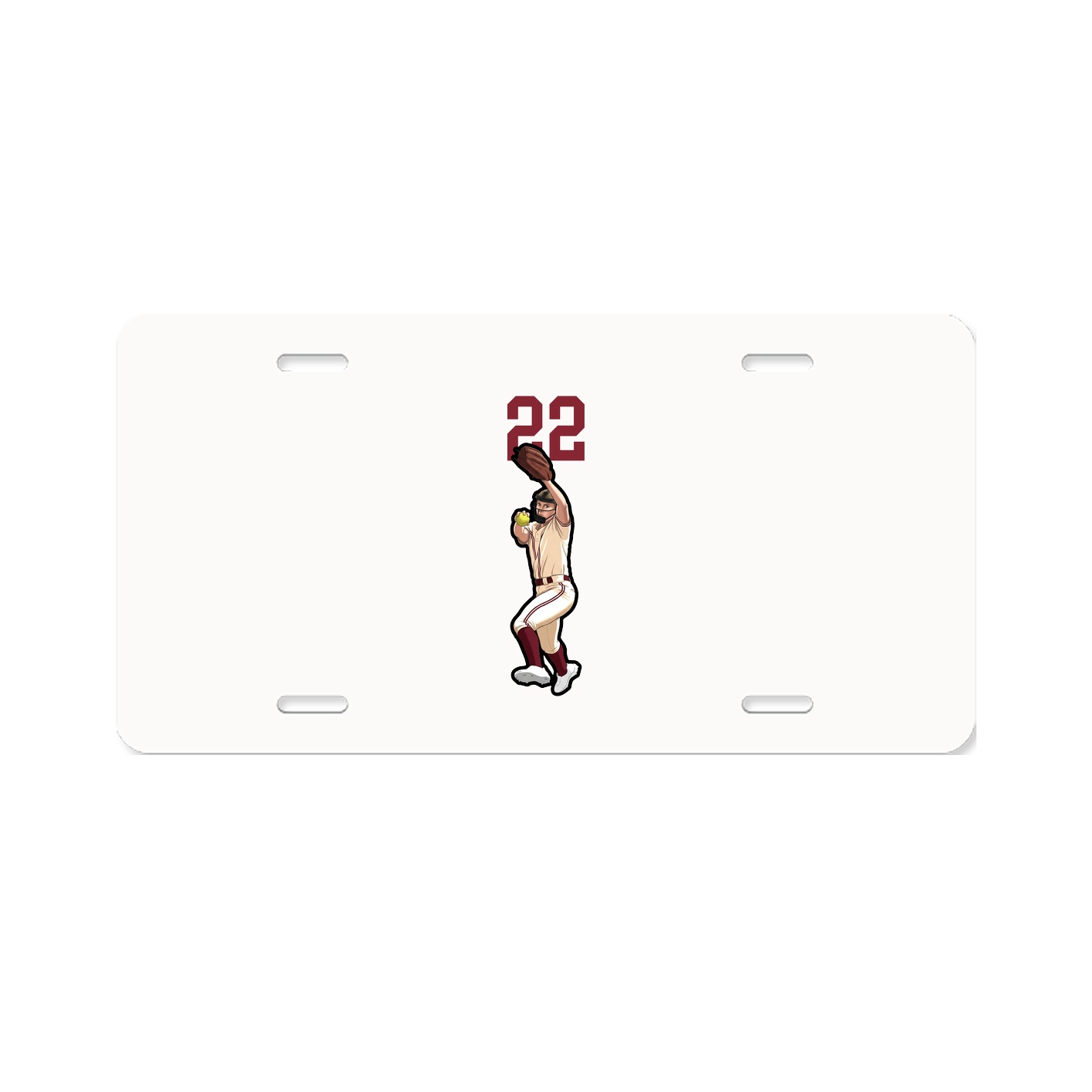 License Plate — Number Top in Classic