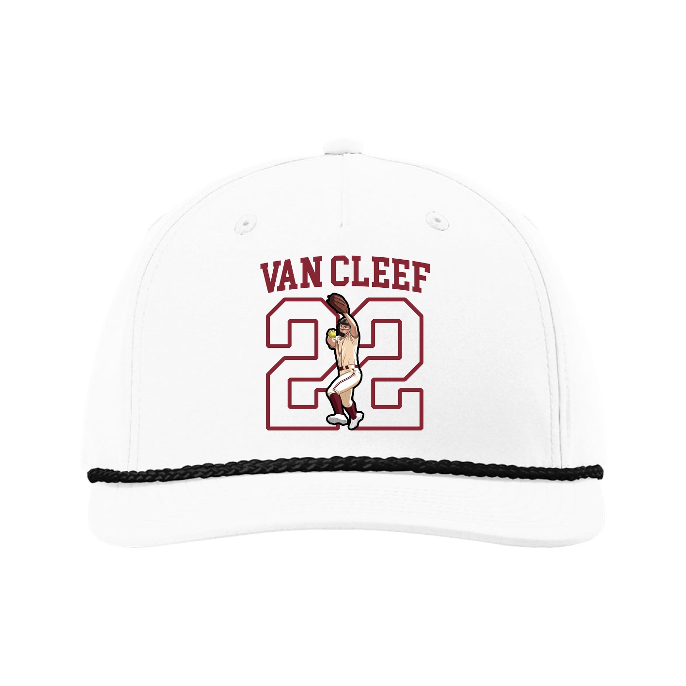 Five-Panel Classic Rope Cap — Shirsey in White