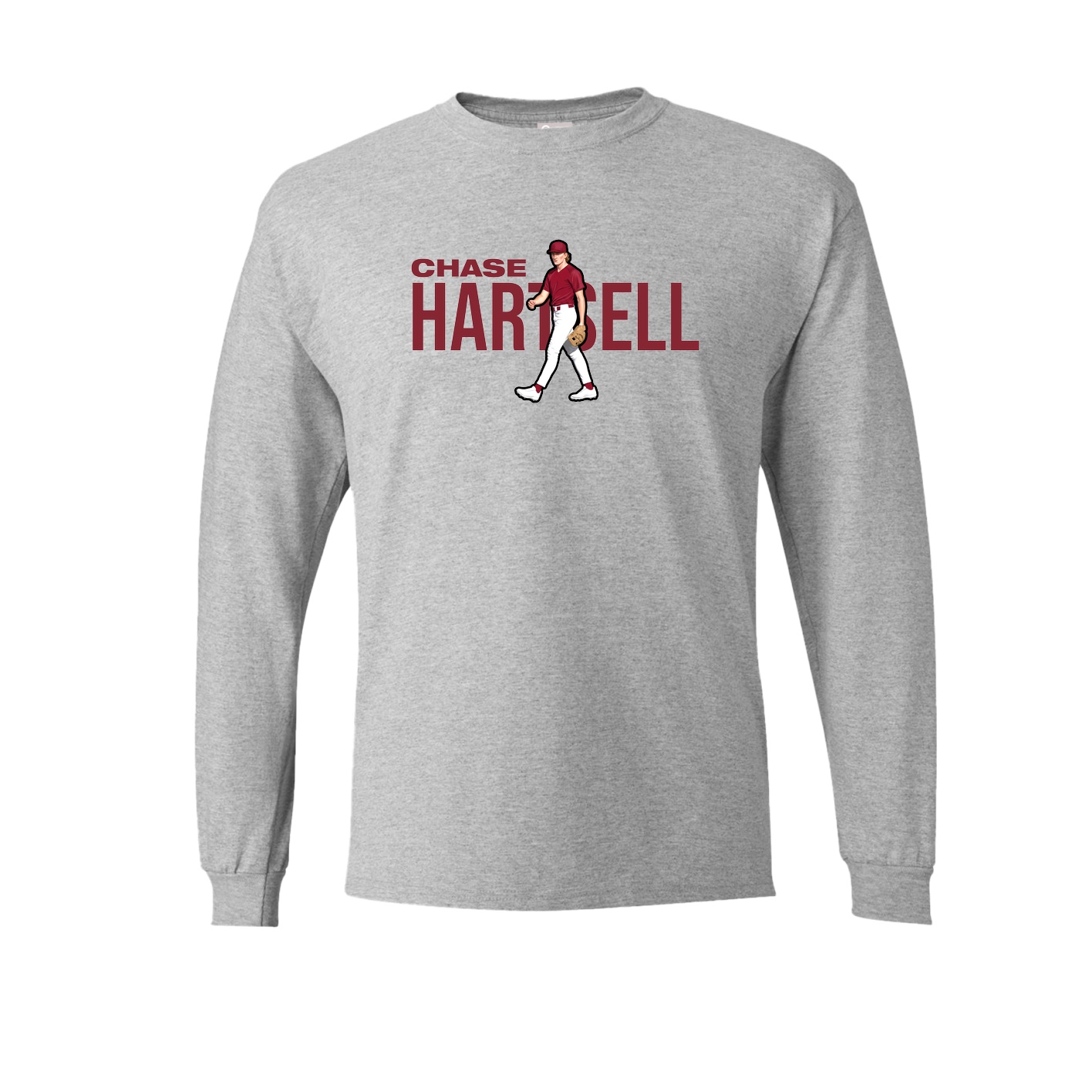 Long Sleeve Tee — Player Name in Grey