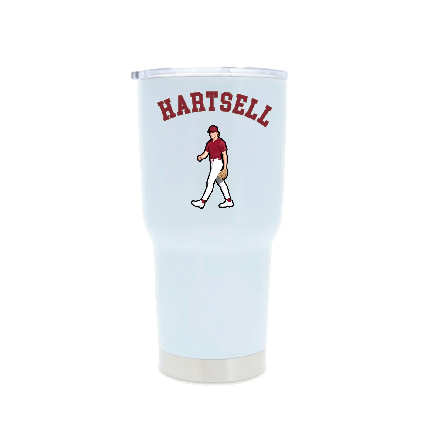 30oz Stainless Steel Tumbler — Shirsey Arch in White
