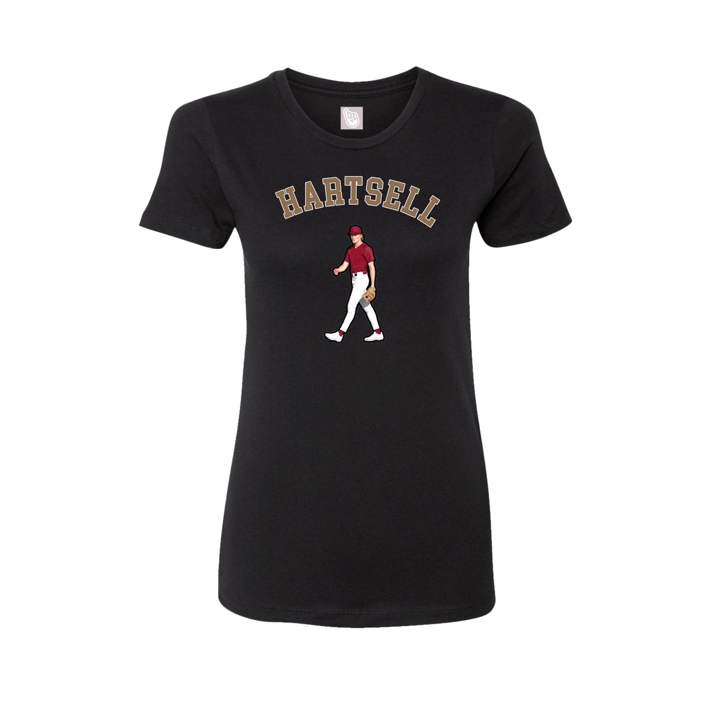 Fitted Women's Tee — Shirsey Arch in Black
