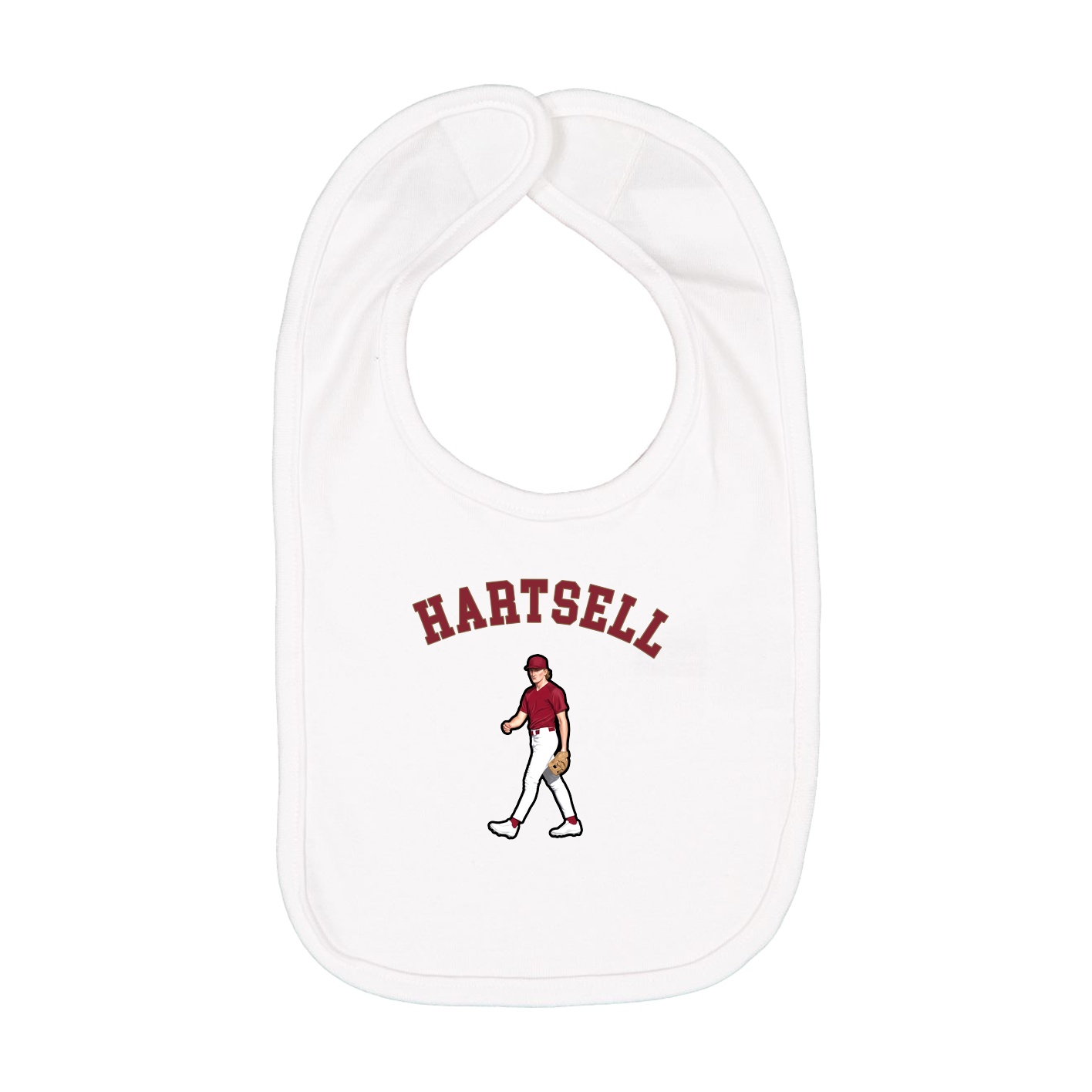 Infant Bib — Shirsey Arch in White