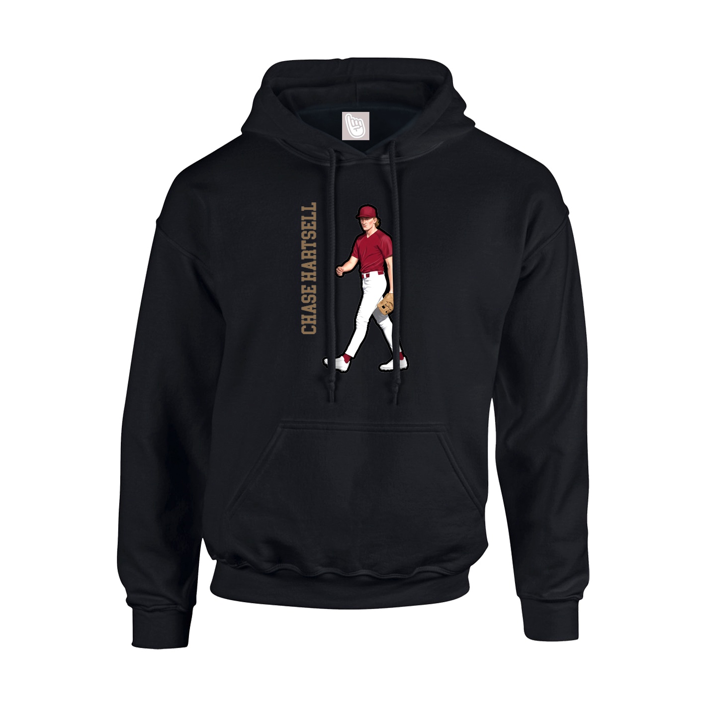 Youth Hoodie — Name Vertical in Black