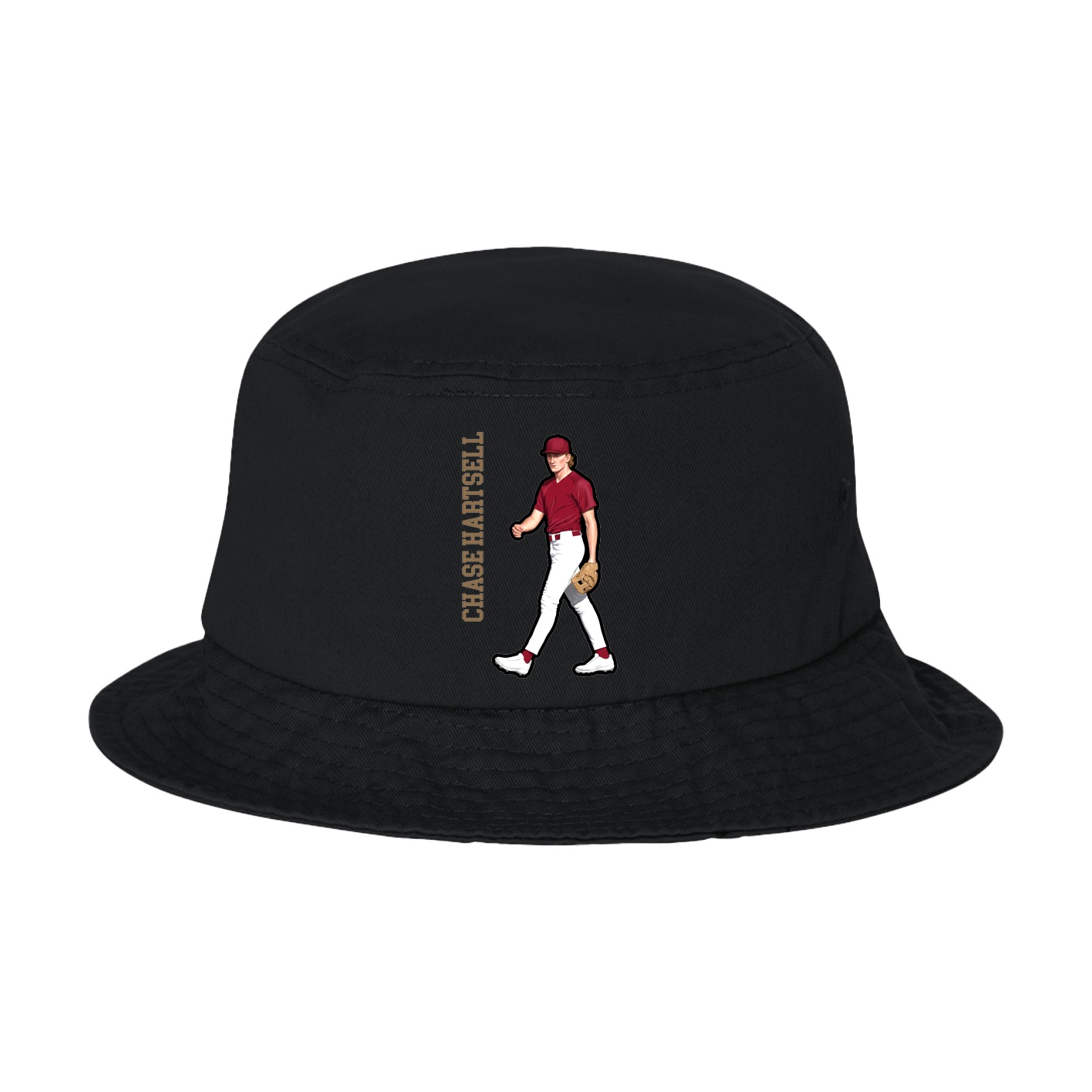 Bucket Cap — Name Vertical in Black