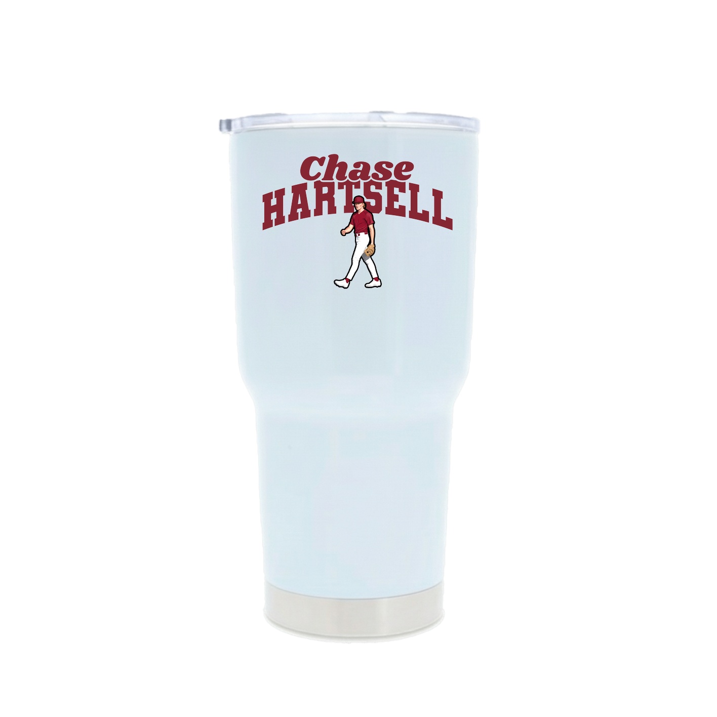 30oz Stainless Steel Tumbler — Signature Arch in White