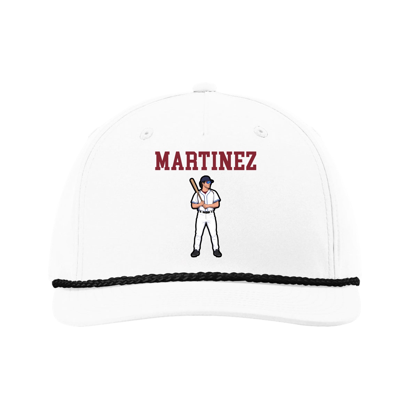 Five-Panel Classic Rope Cap — Shirsey in White
