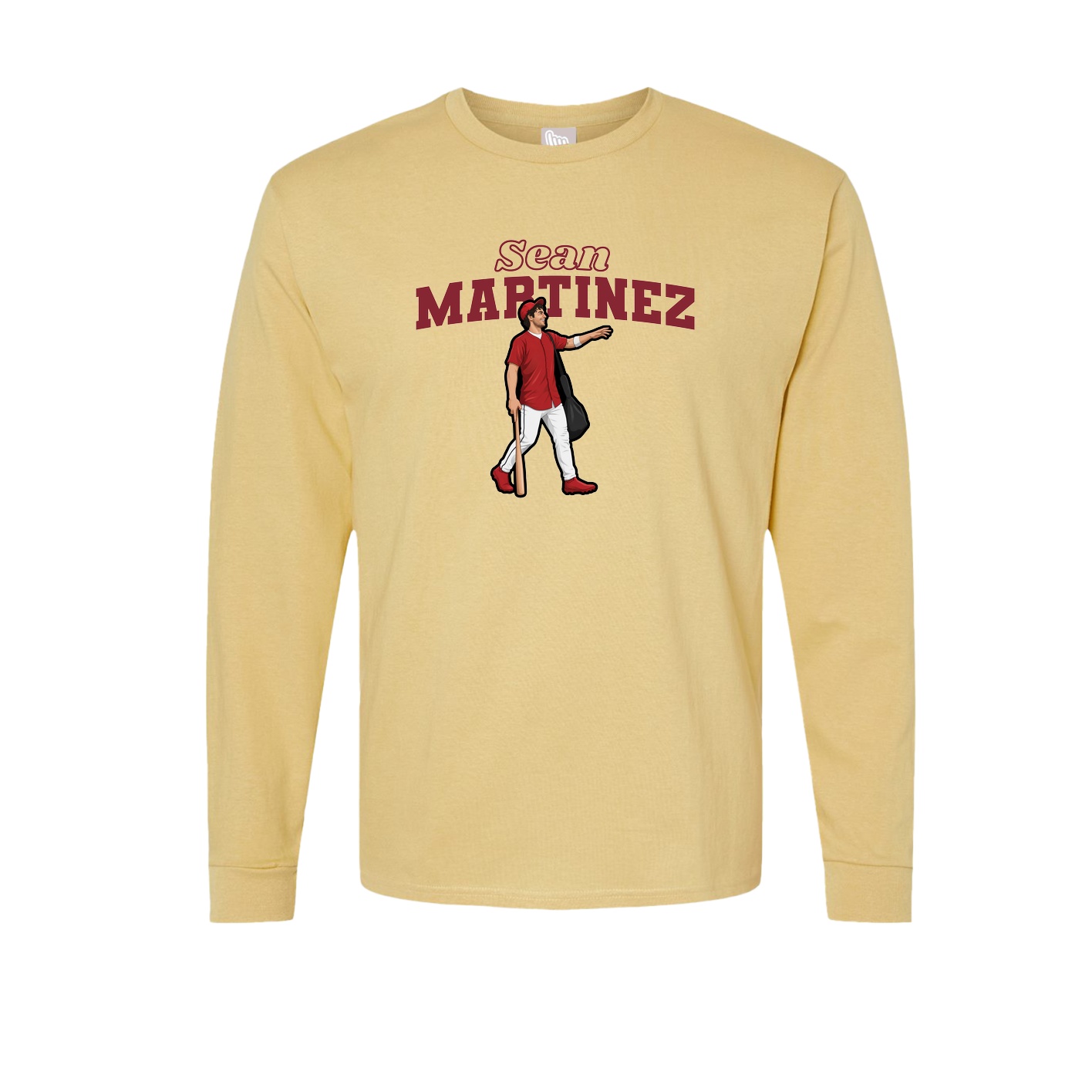 Long Sleeve Tee — Name Arch in Vegas Gold