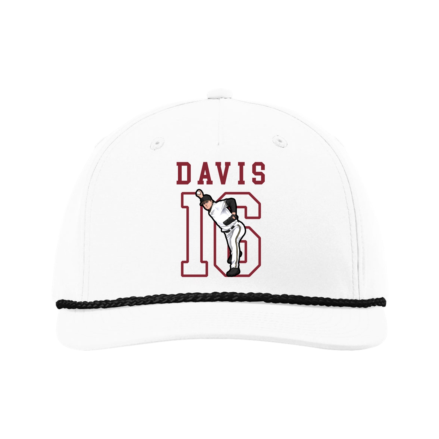 Five-Panel Classic Rope Cap — Shirsey in White