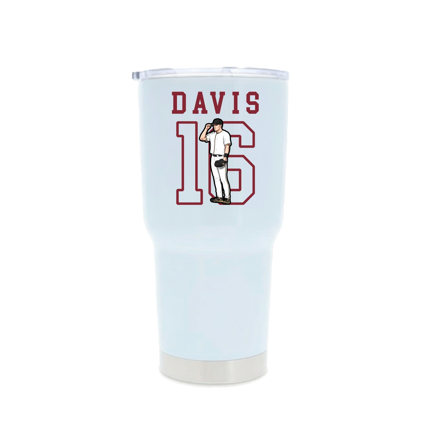 30oz Stainless Steel Tumbler — Shirsey in White