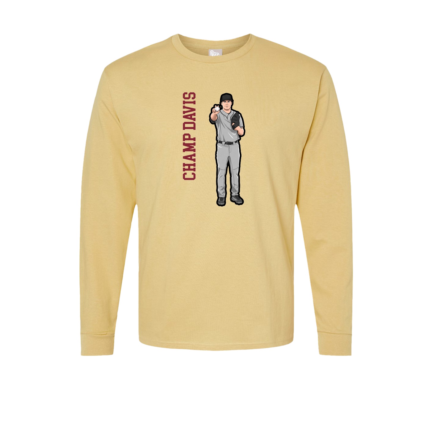 Long Sleeve Tee — Name Vertical in Vegas Gold