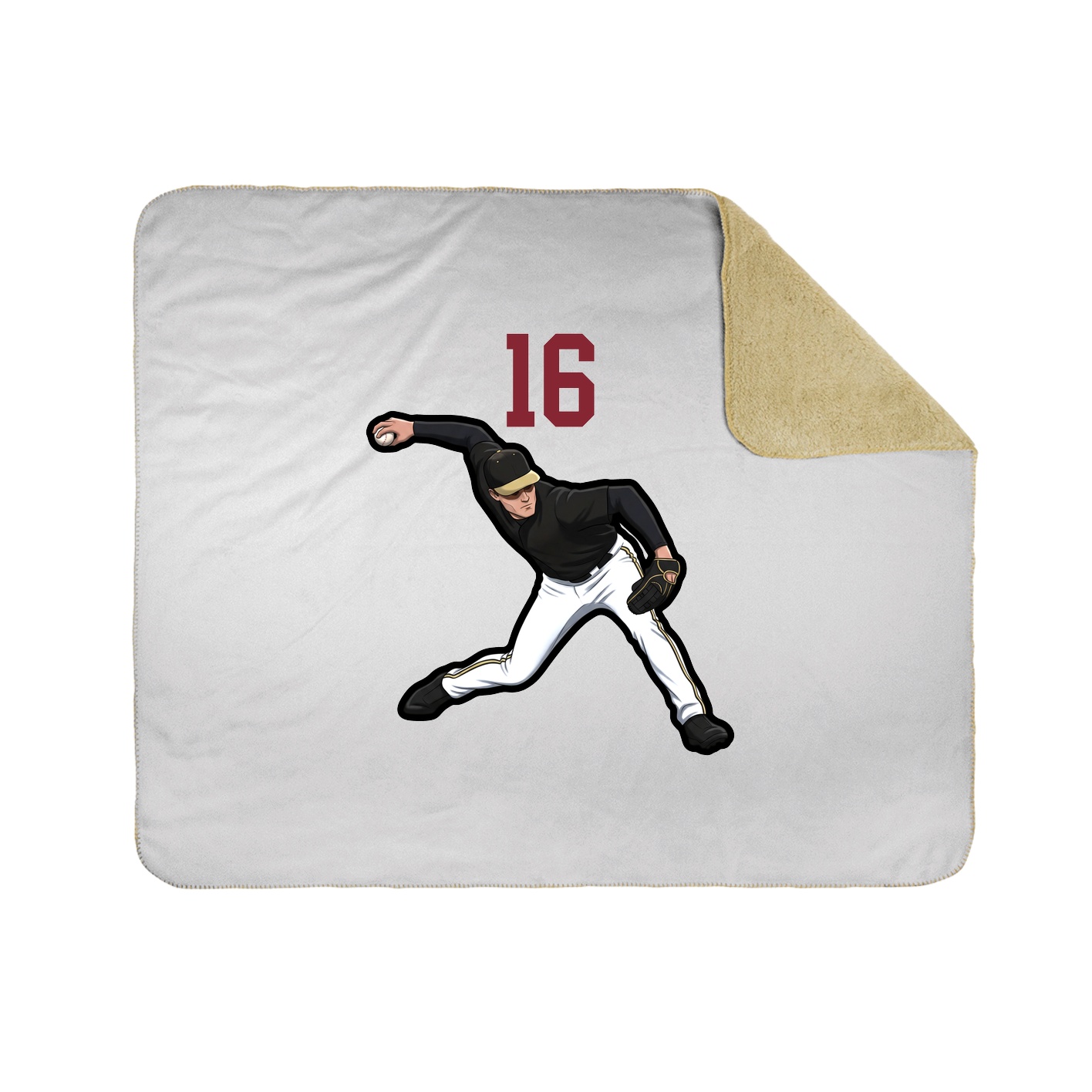 Throw Blanket — Number Top in White