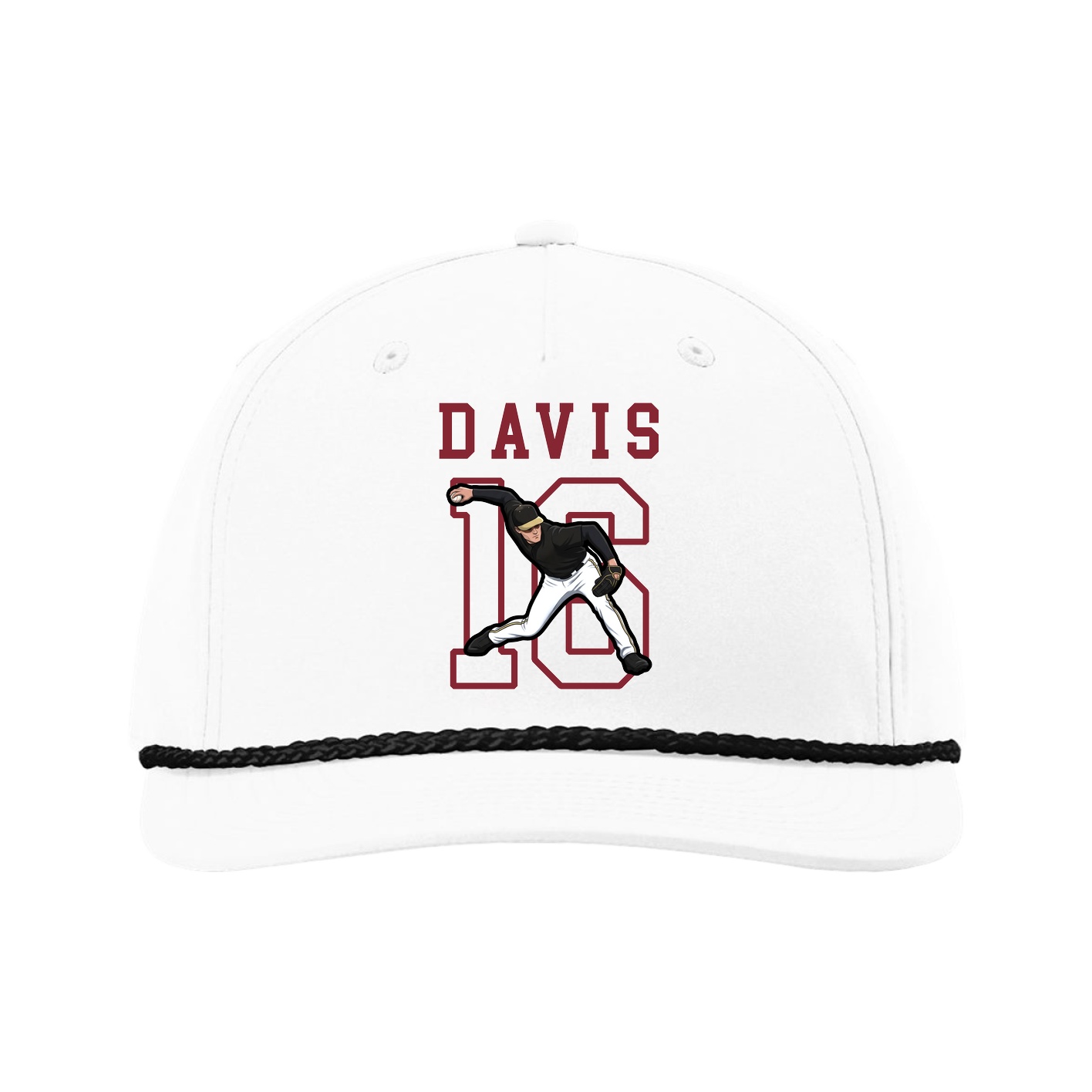 Five-Panel Classic Rope Cap — Shirsey in White