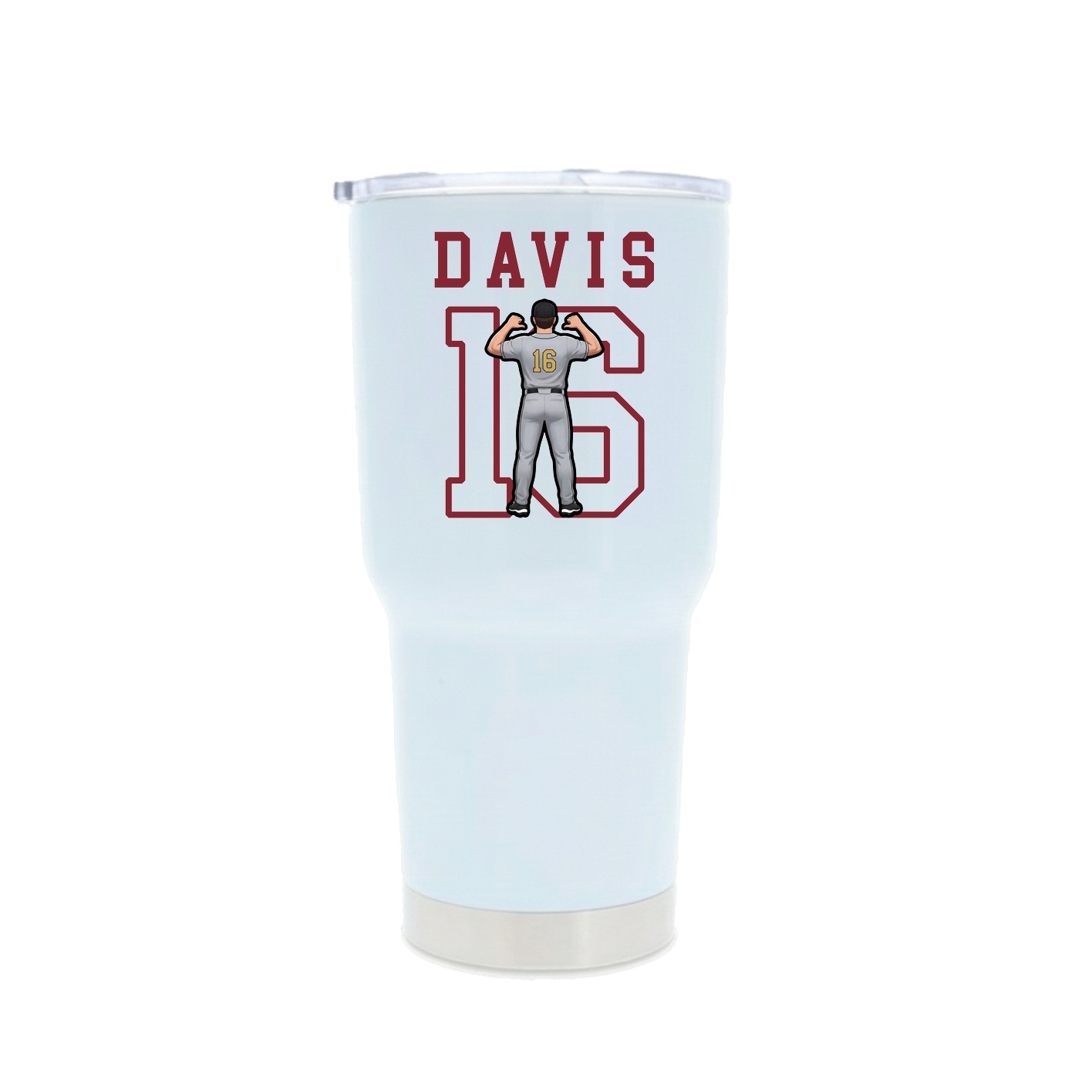 30oz Stainless Steel Tumbler — Shirsey in White