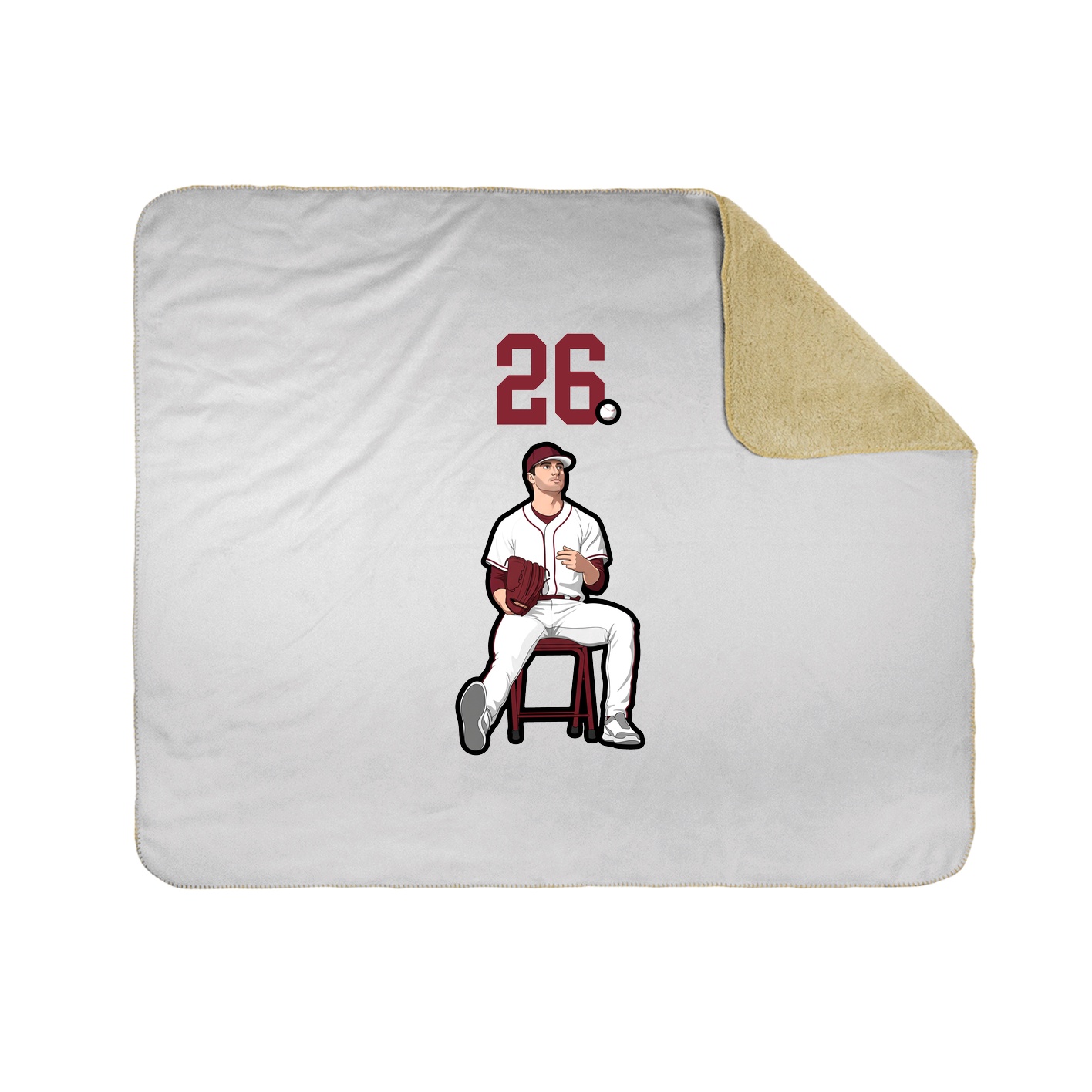 Throw Blanket — Number Top in White
