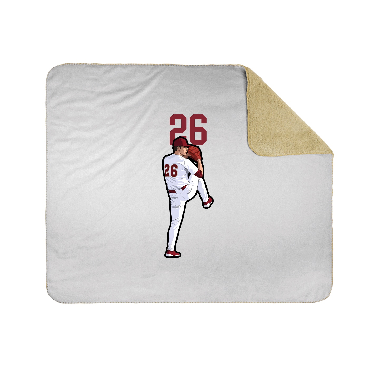 Throw Blanket — Number Top in White