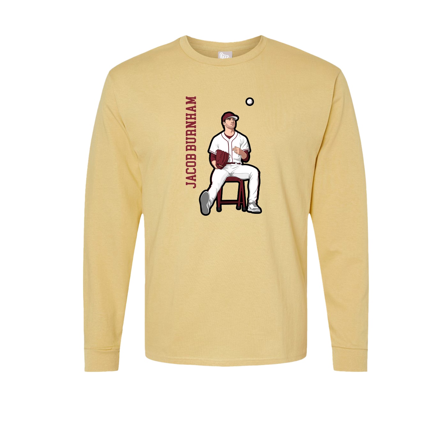 Long Sleeve Tee — Name Vertical in Vegas Gold