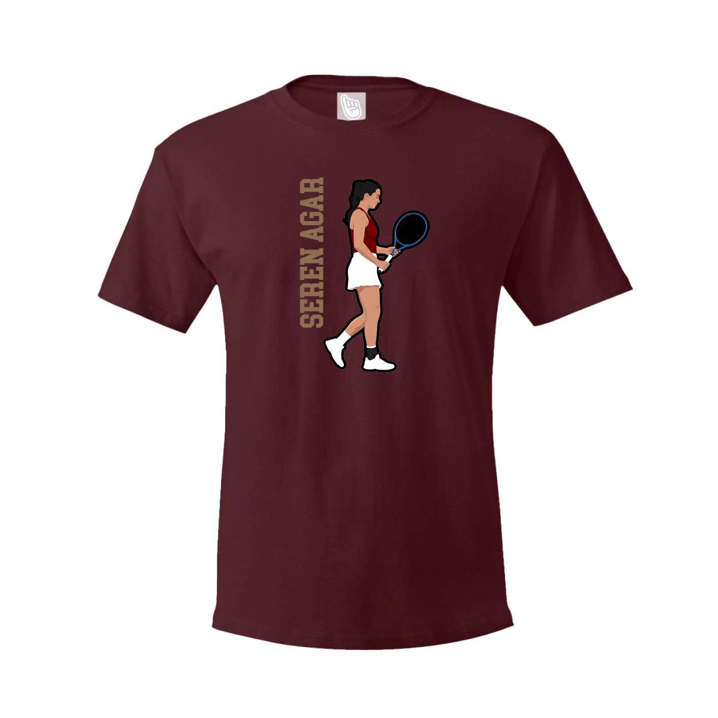 Tee — Name Vertical in Maroon