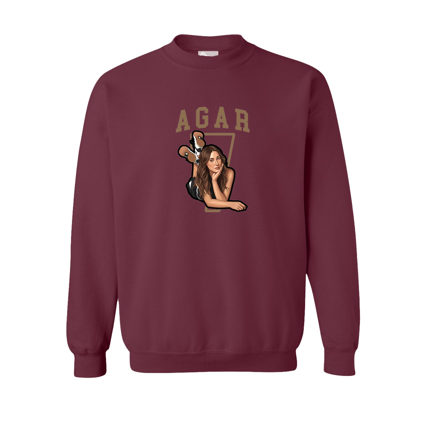 Fleece Crew — Shirsey in Maroon