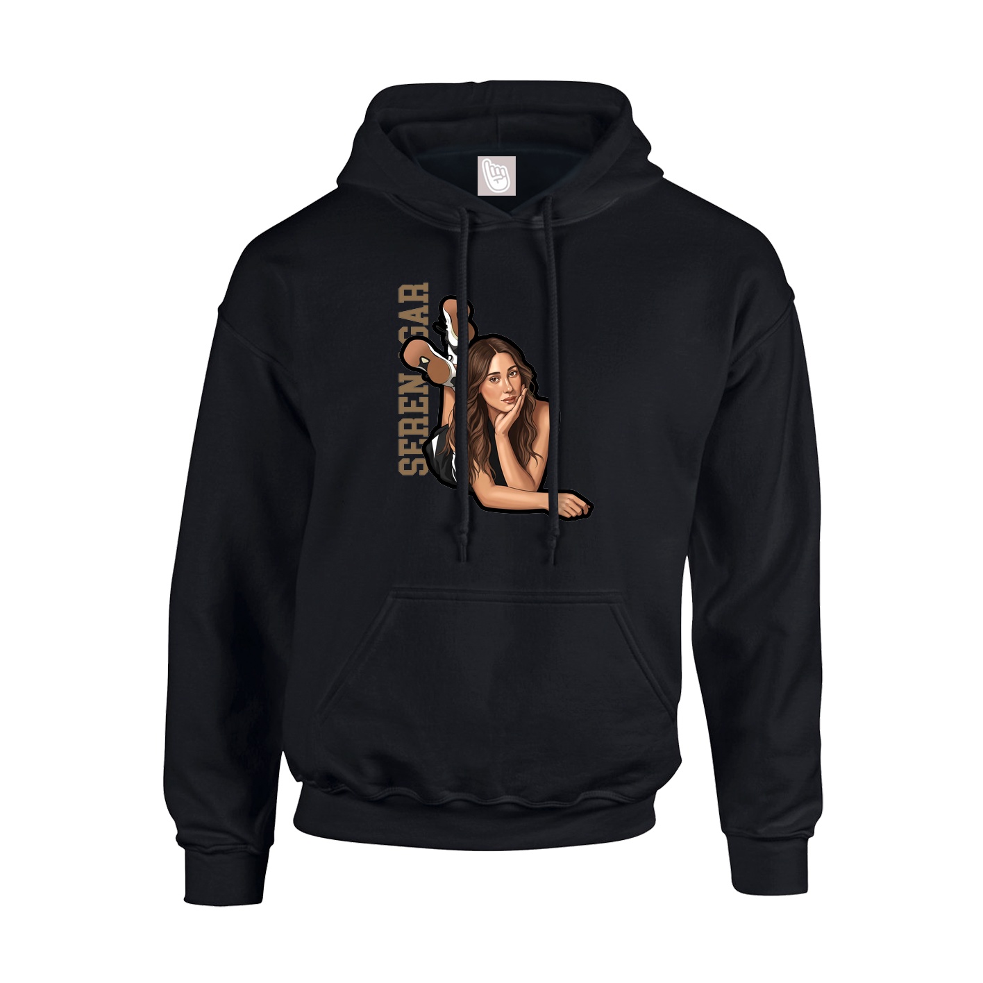 Youth Hoodie — Name Vertical in Black