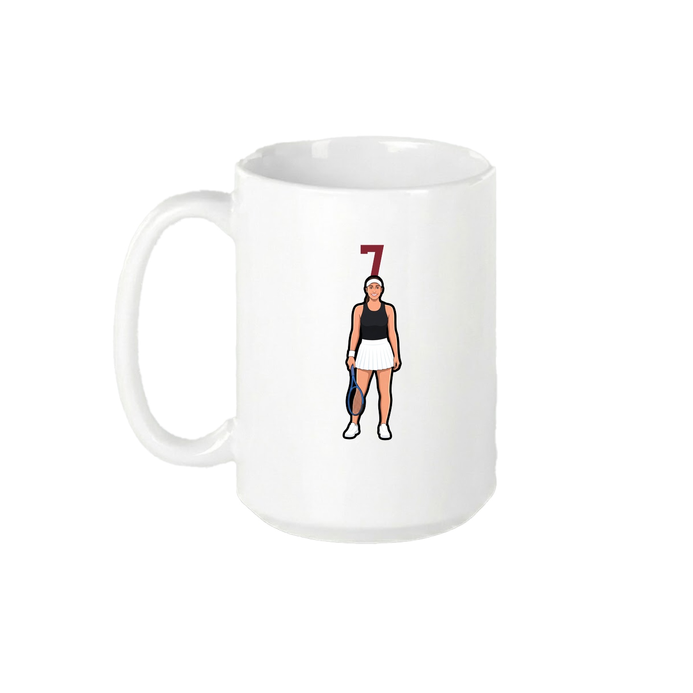 15oz Coffee Mug — Number Top in White