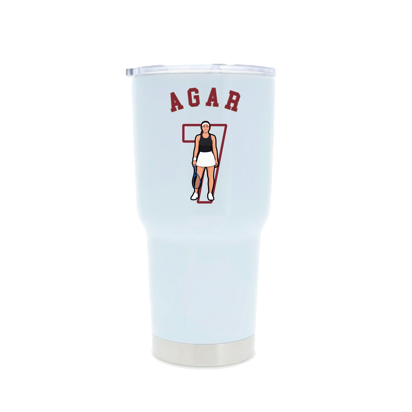 30oz Stainless Steel Tumbler — Shirsey Arch in White