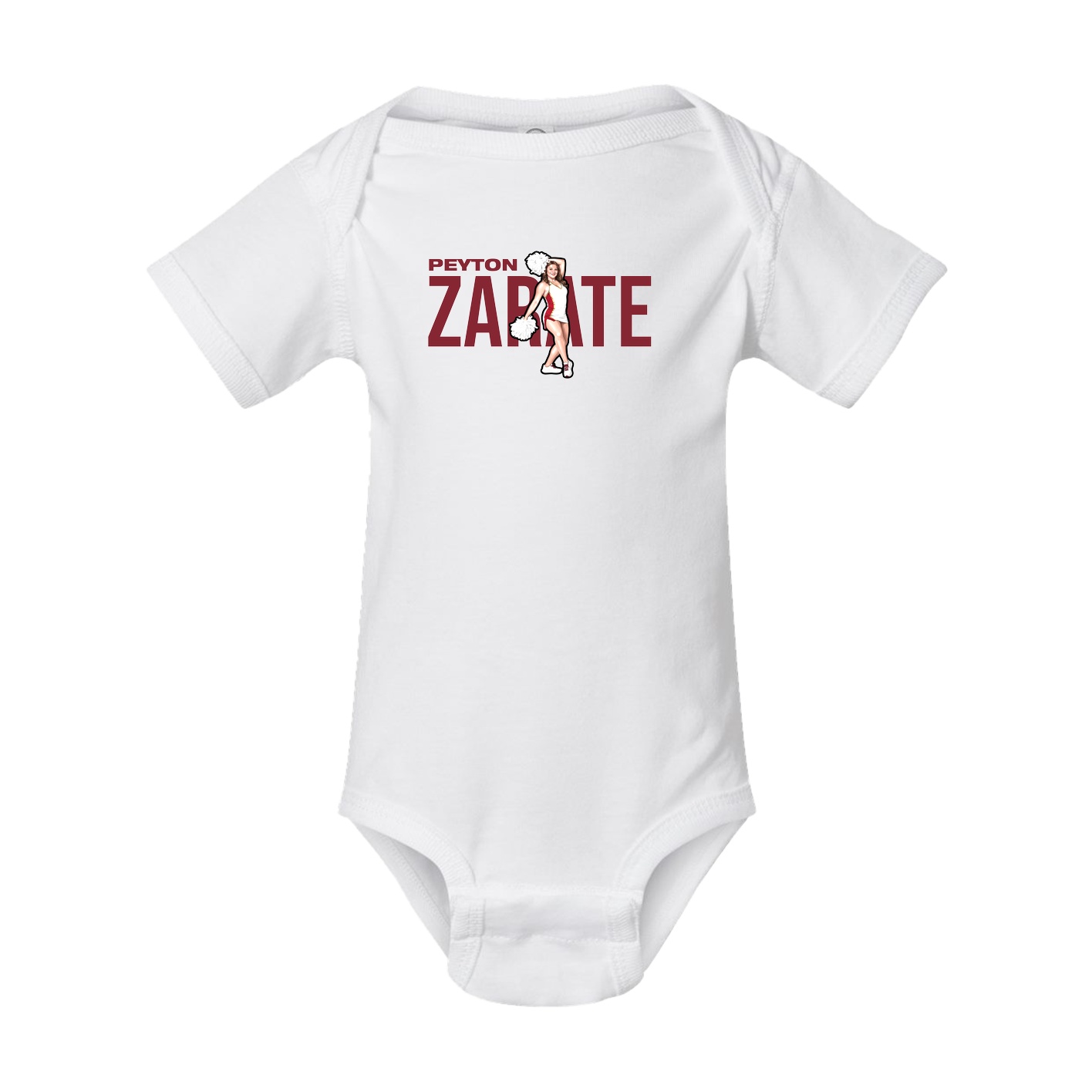 Baby Onesie — Player Name in White