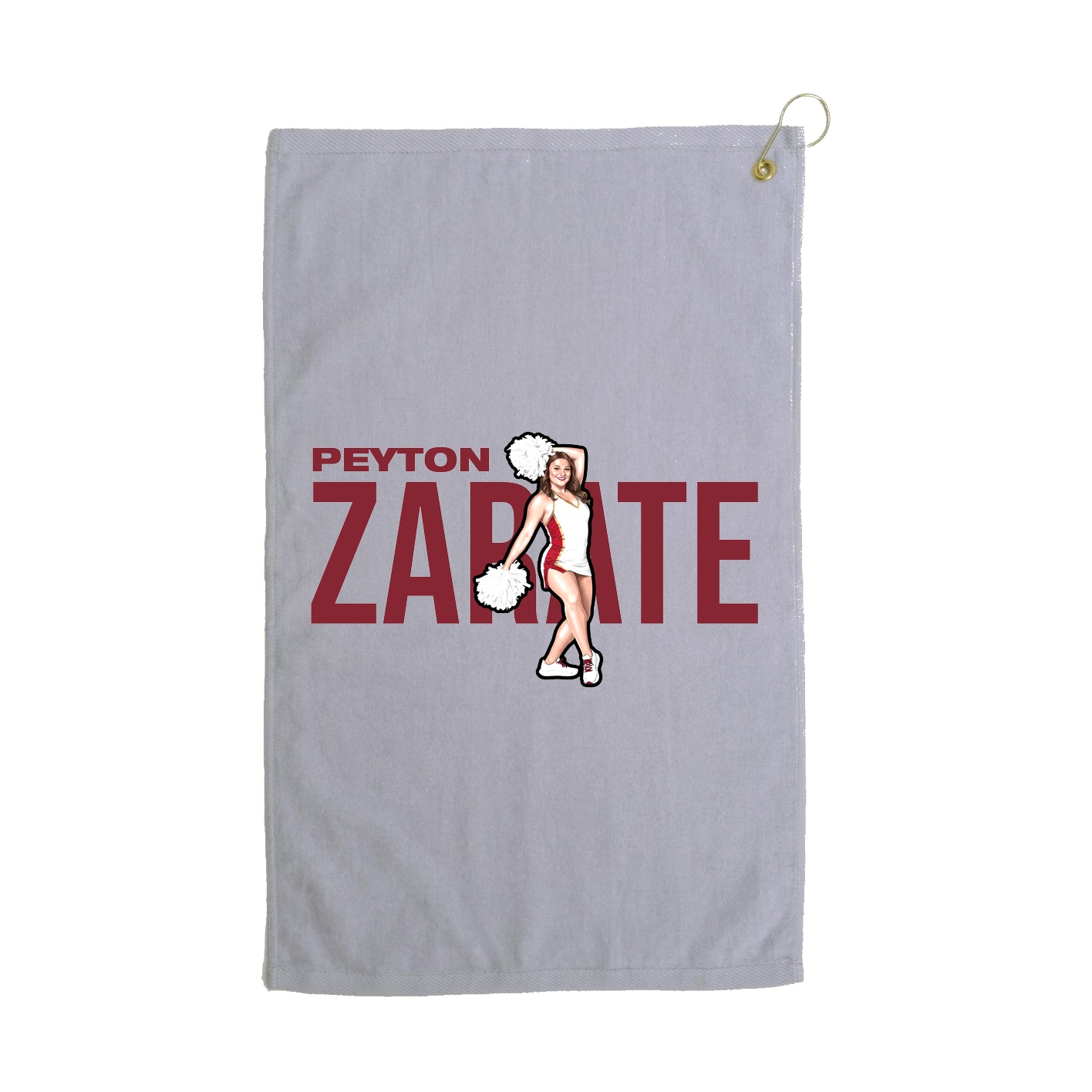 Golf Towel — Player Name in Grey