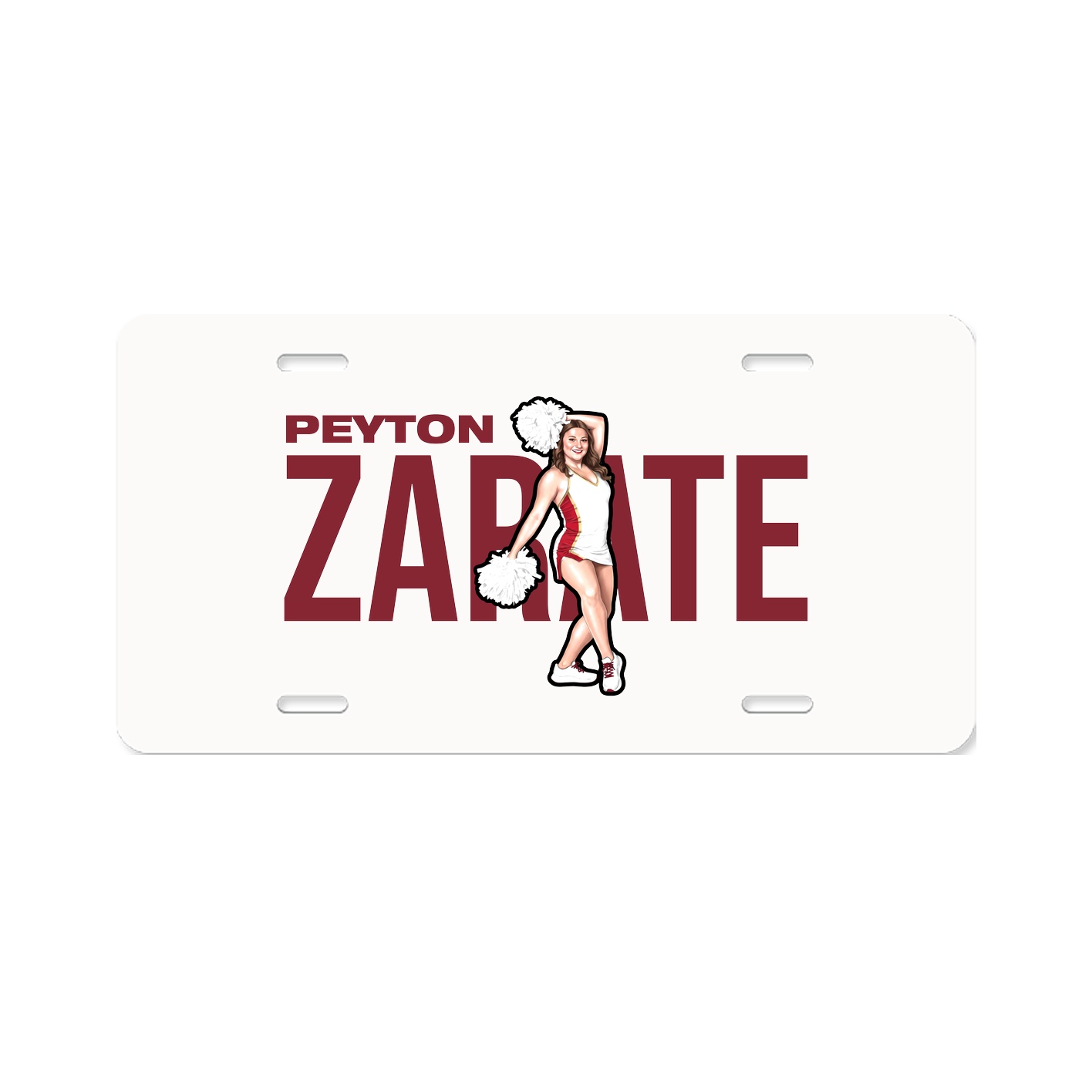 License Plate — Player Name in Classic