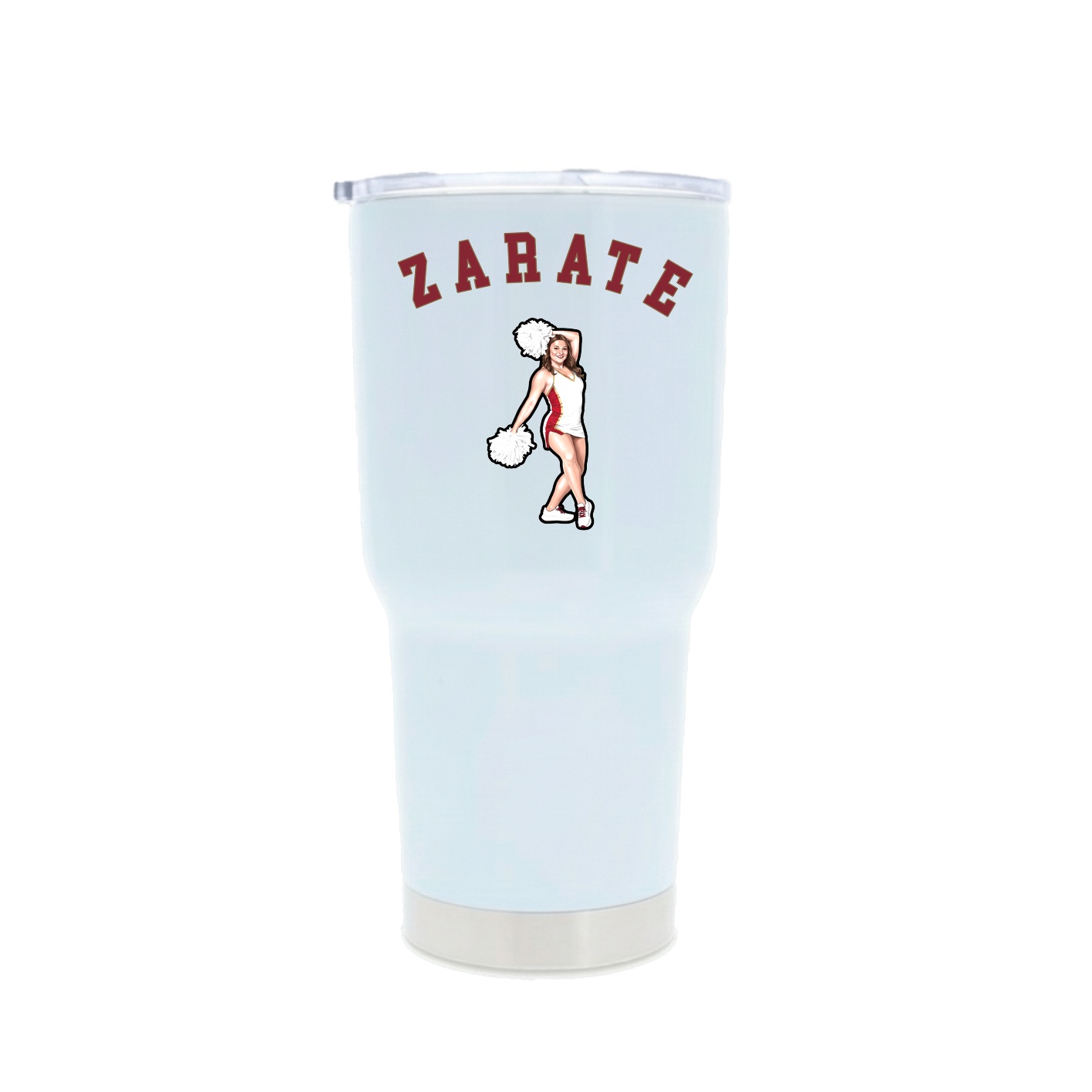 30oz Stainless Steel Tumbler — Shirsey Arch in White