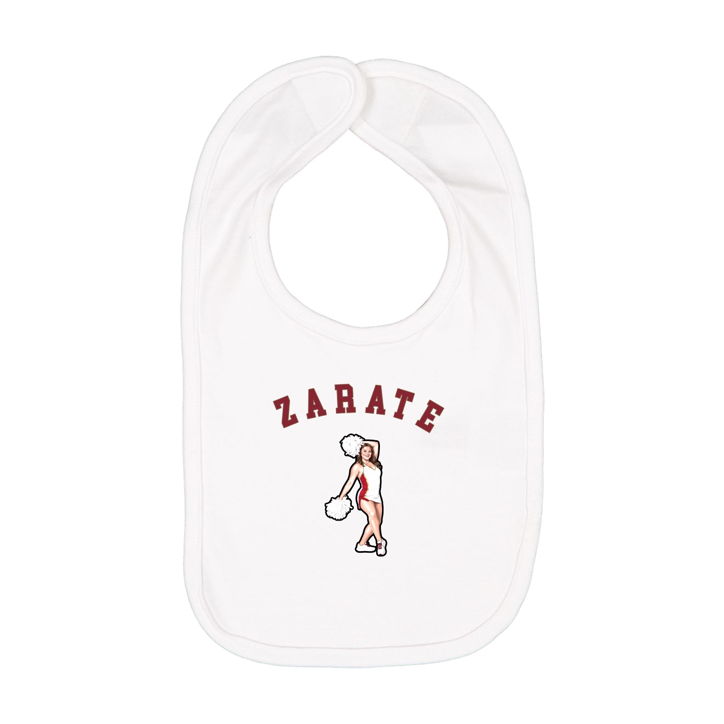 Infant Bib — Shirsey Arch in White