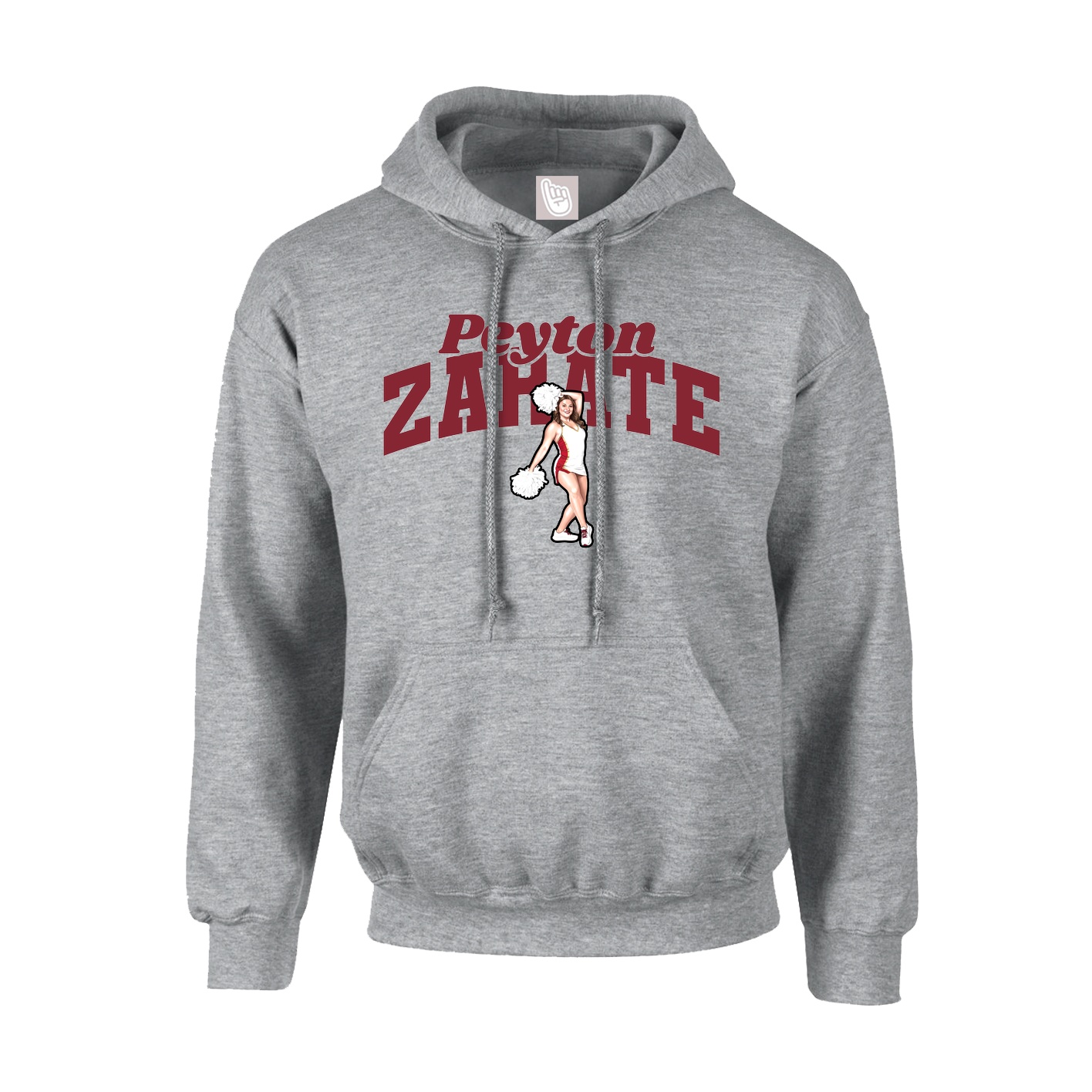 Youth Hoodie — Signature Arch in Grey
