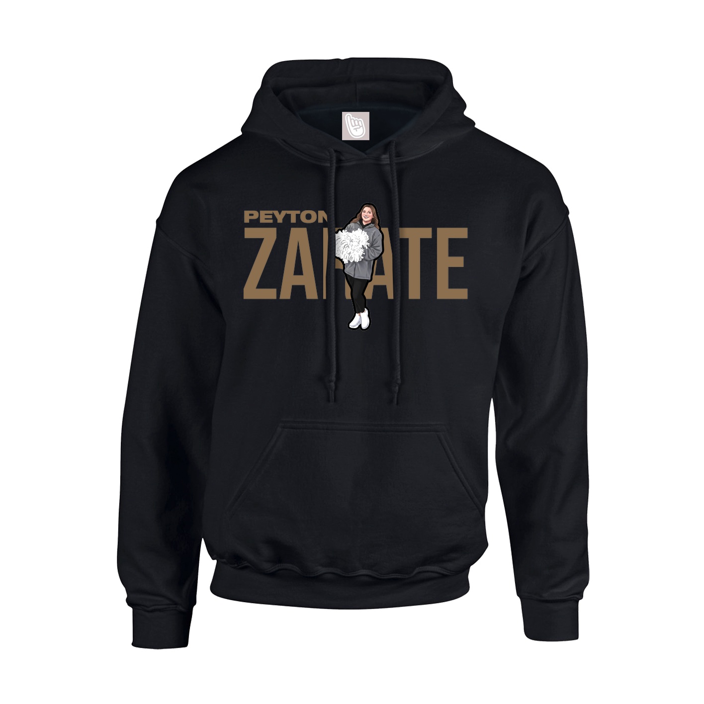 Youth Hoodie — Player Name in Black